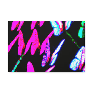 "Neon-Butterfly Prism" Neon Butterflies Art Canvas
