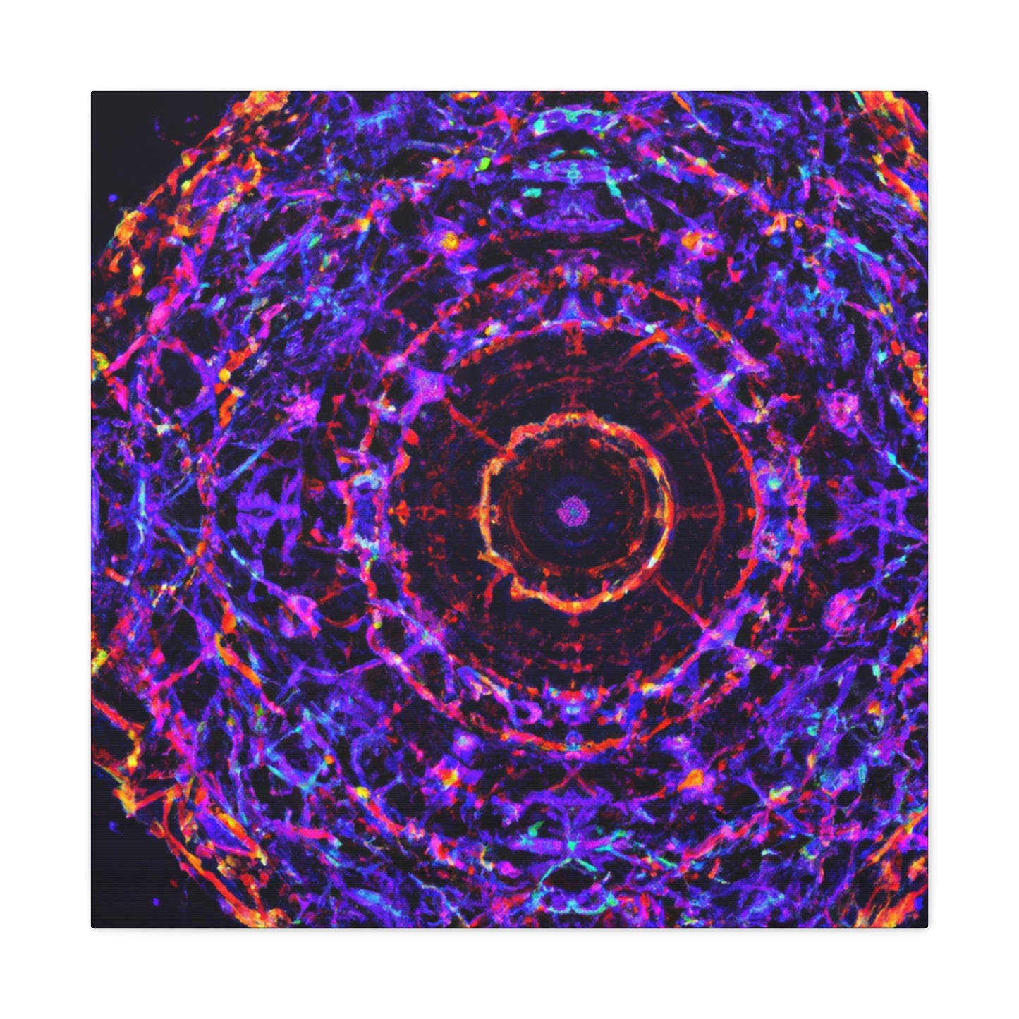 Cosmic Psychedelic Universe. Trippy Infinity Patterns Art Canvas