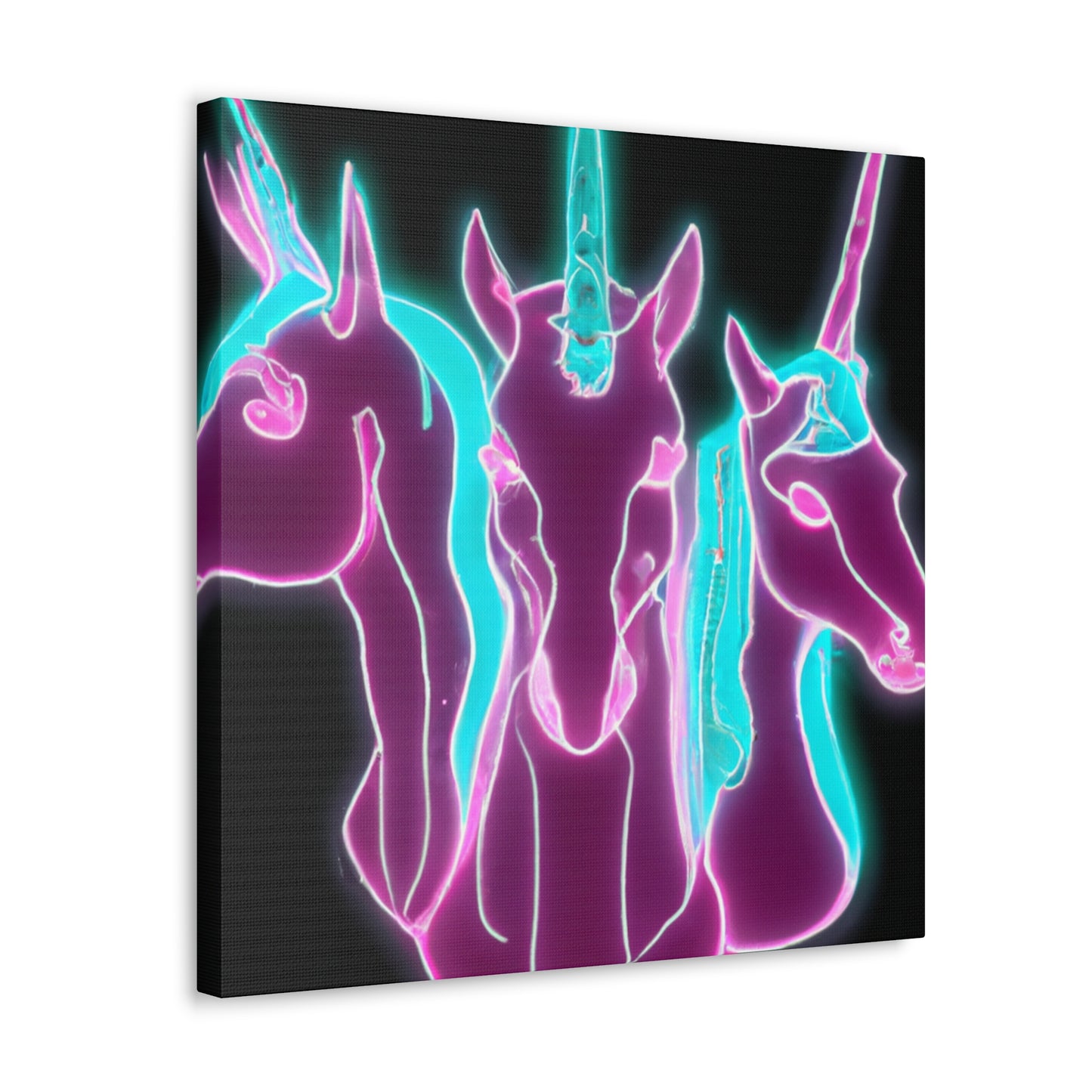 "Neon Unicorn Posse" NEON Unicorns Art Canvas