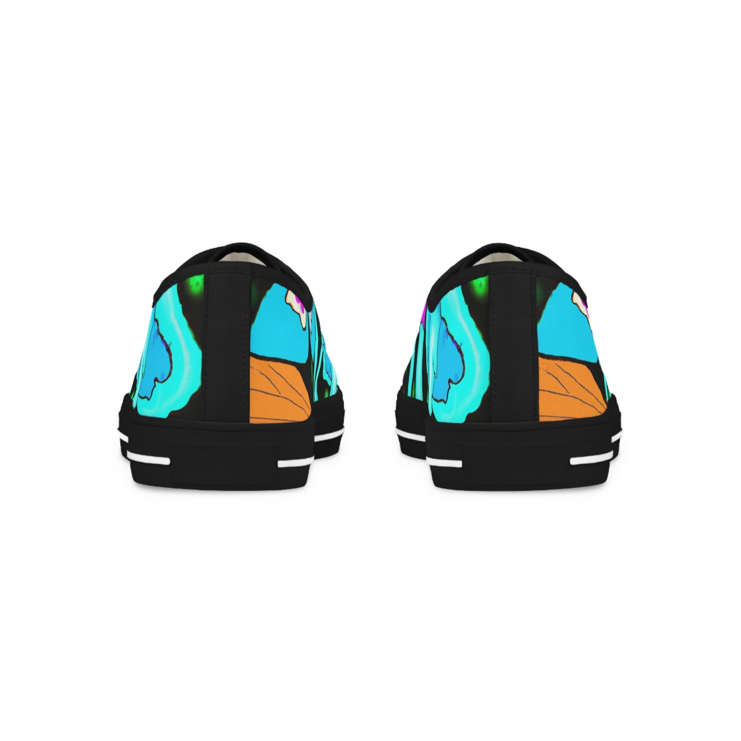 "Neon Rainbow Passage" - Men's Lowtop Sneakers