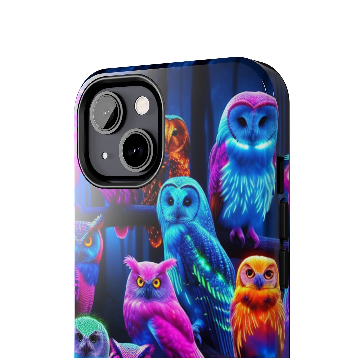 Neon Party of Owls NEON Owls Phone Case Iphone 7 8 9 10 11 12 13 14 Pro Max Mini Plus XR XS SE