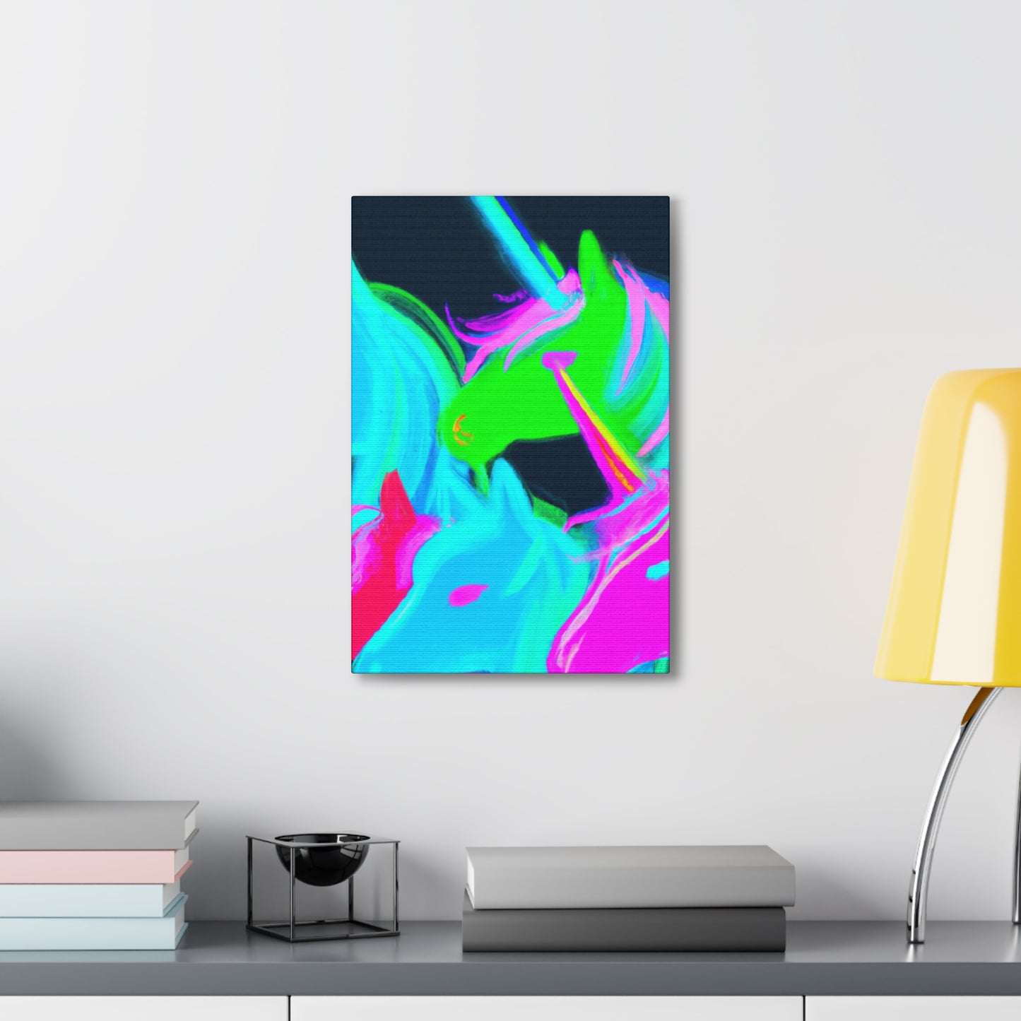 Neon Magical Joyride NEON Unicorns Art Canvas