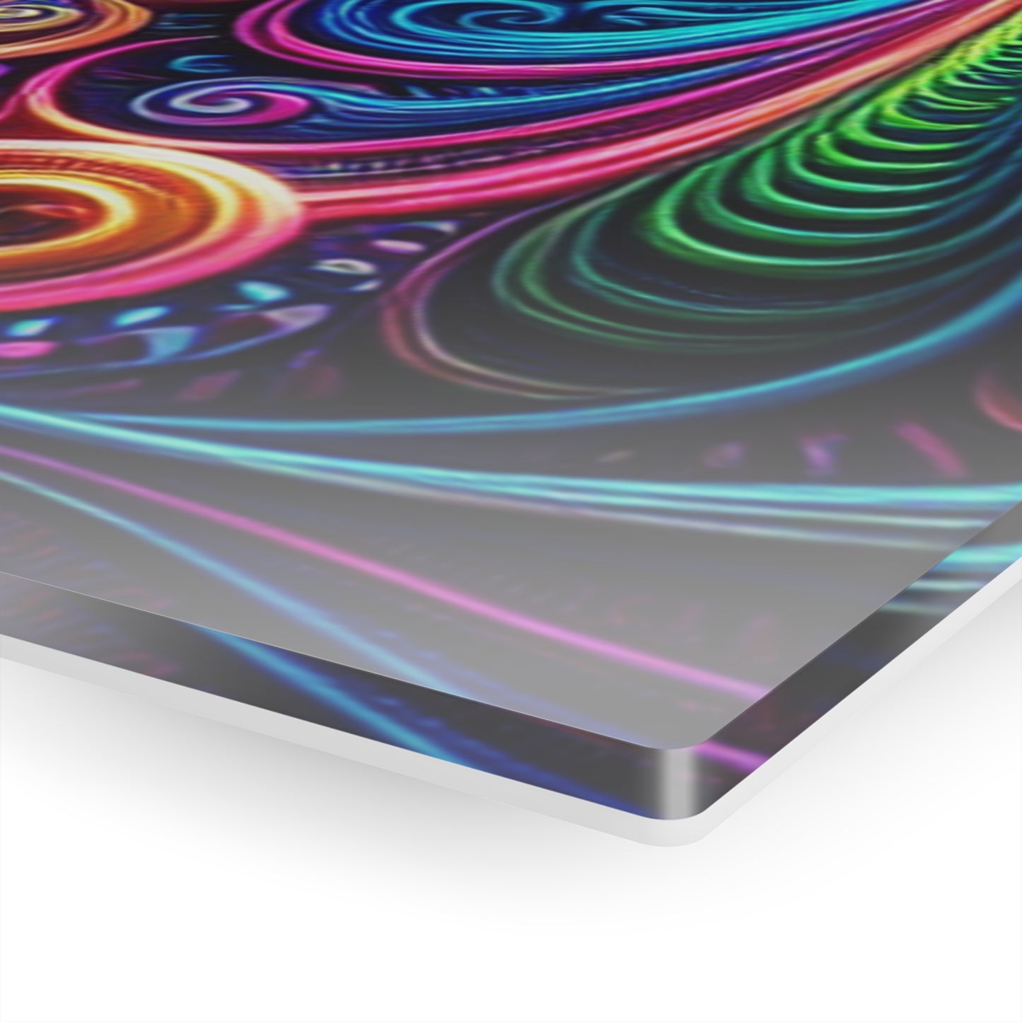 Neon Infinity Infinity Prismatic Vortex Trippy infity Pattern 1/4" Glossy Acrylic Art