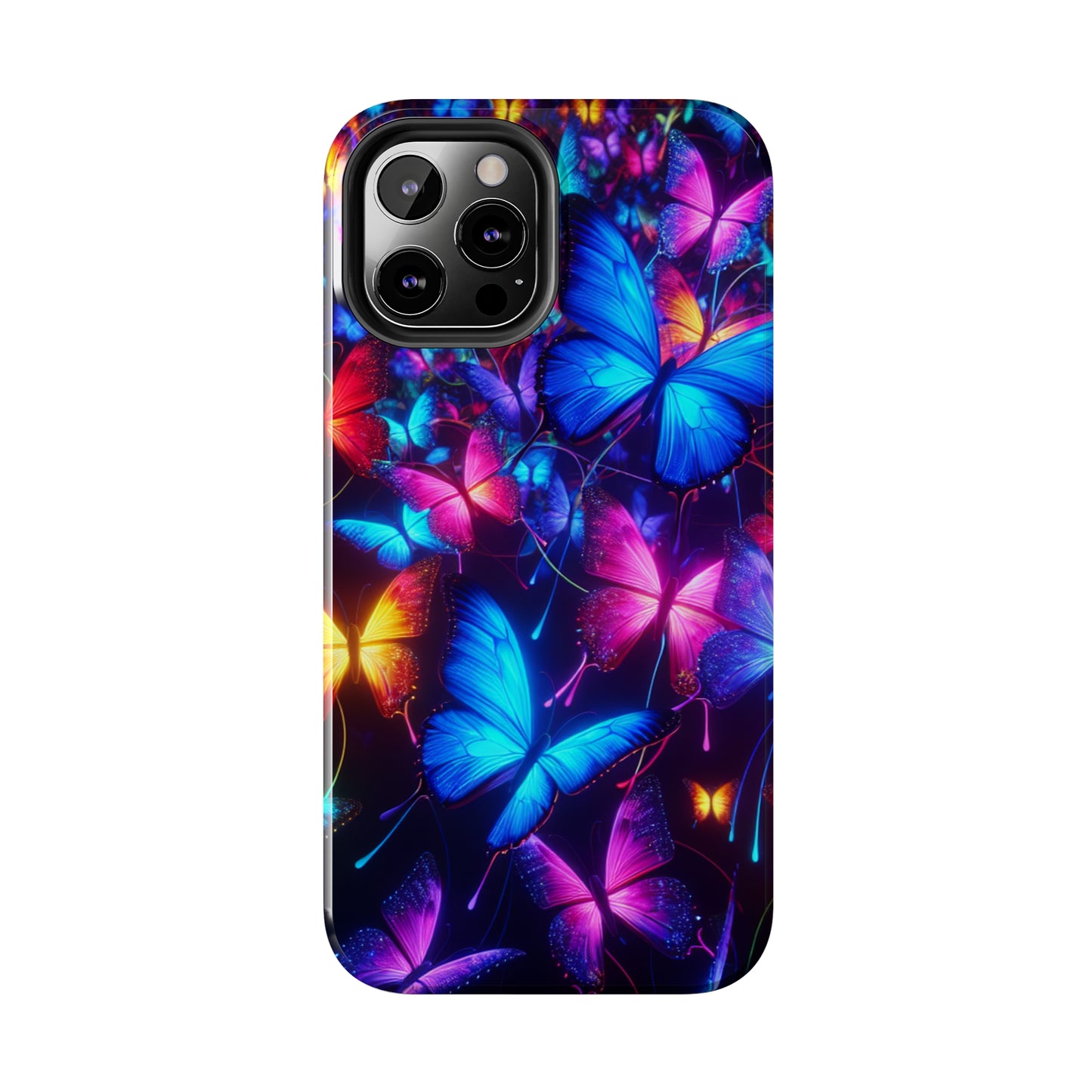 'Metamorphic Brilliance' NEON Butterflies Tough Phone Case