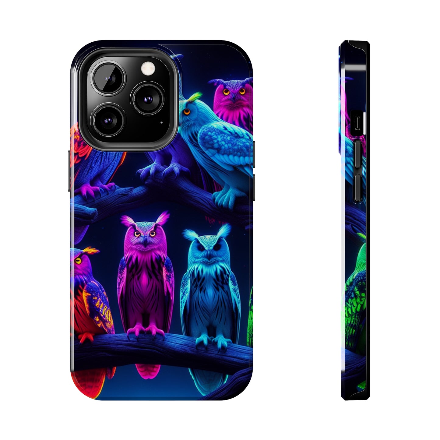"Mystic Rally of the Neon Owls" NEON Owls Tough Phone Case