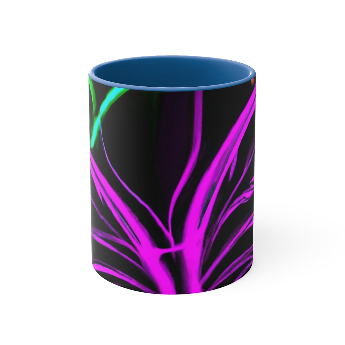 Vivid Nectarine Glitter Flutter Butterflies 11oz Mug