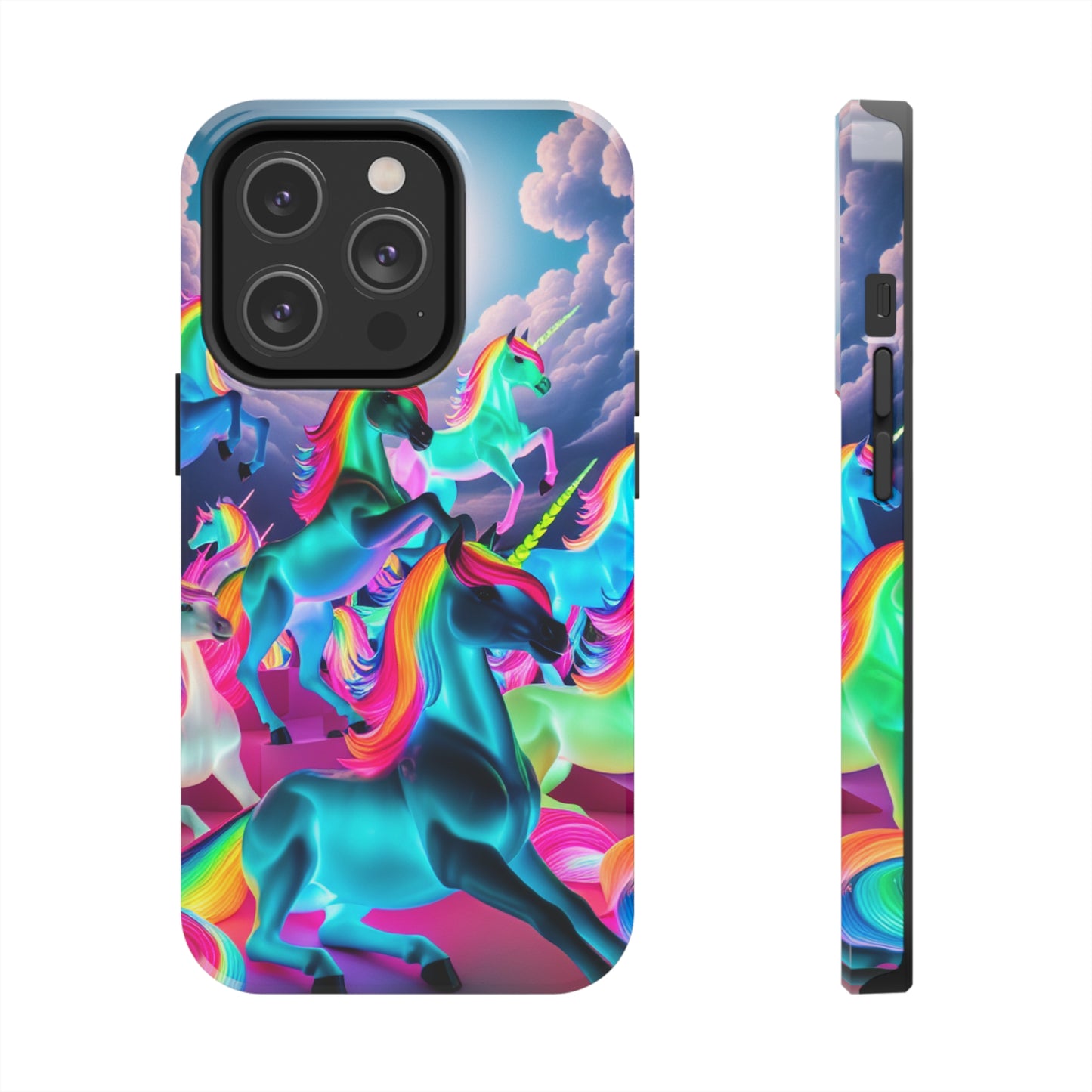 "Neon Fantasy" NEON Unicorns Tough Phone Case