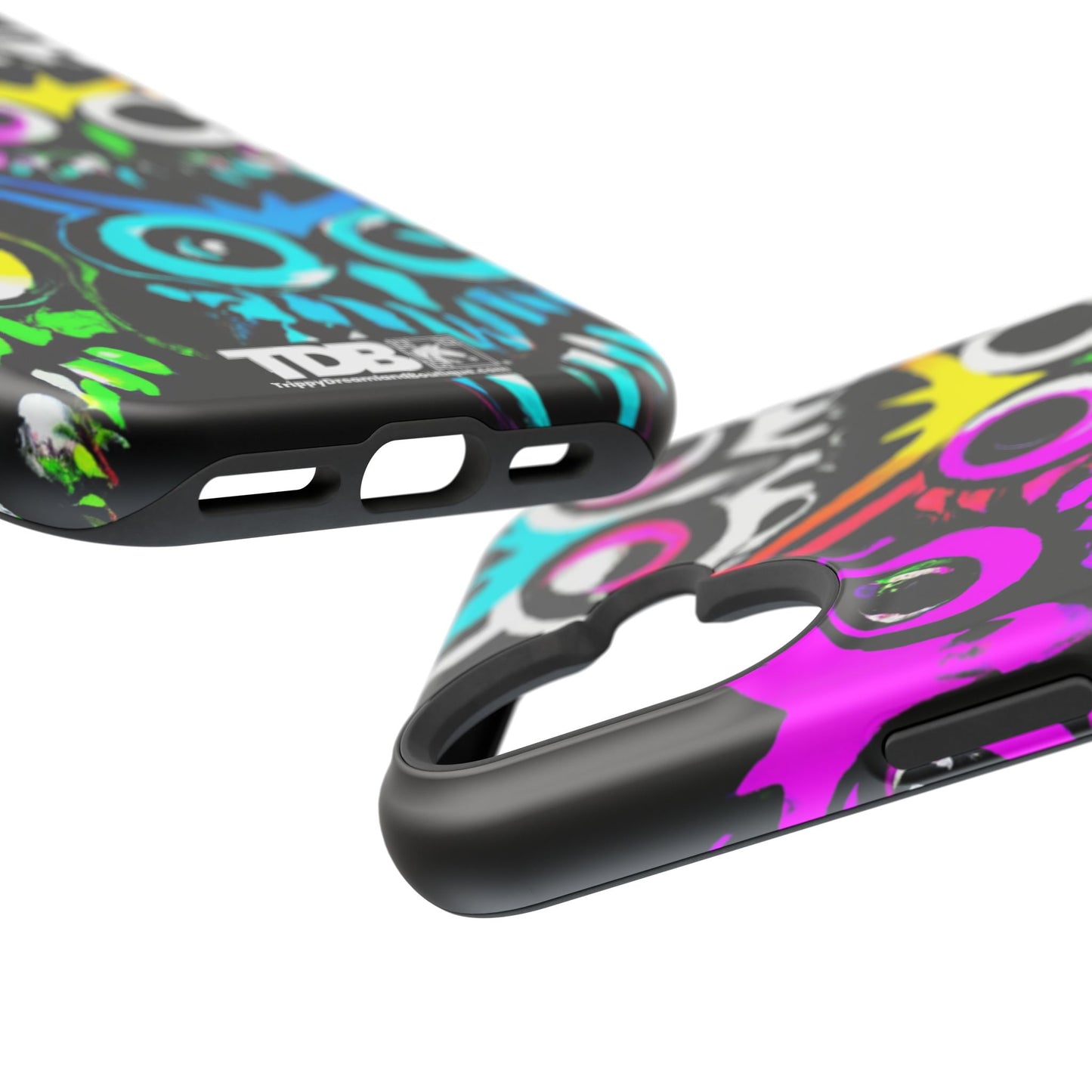 TDB iPhone Magnetic Tough Case - Psychedelic Rave Owl Design