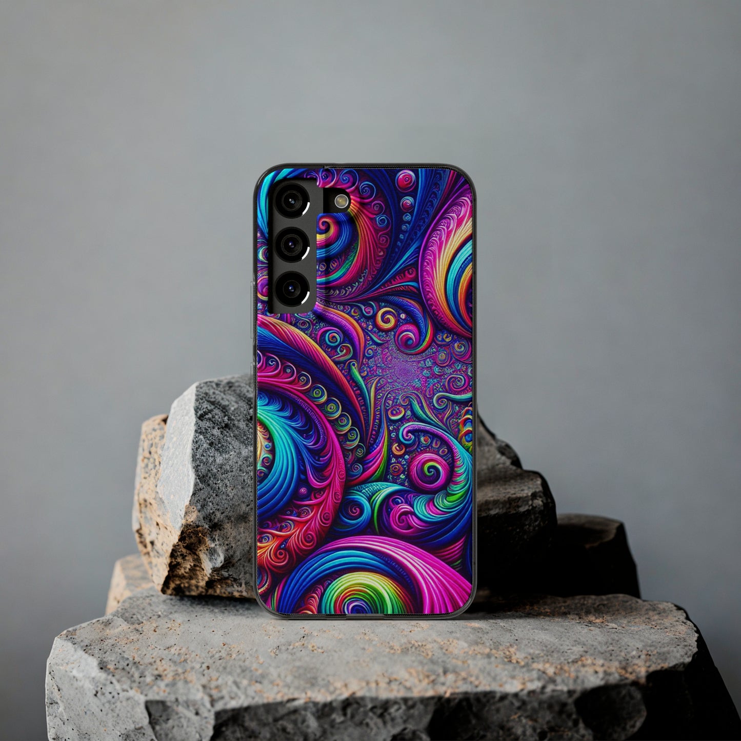 "VibranTrip Neonfinity" Infinity Patterns Art Polycarbonate Phone Case