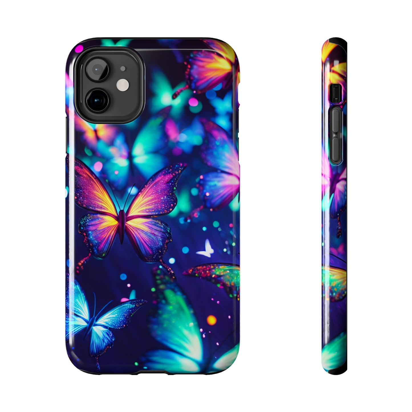Neon Flutterings. NEON Butterflies Tough Phone Case Iphone 6 7 8 9 10 11 12 13 14 SE X XR XS Pro Max Mini Plus