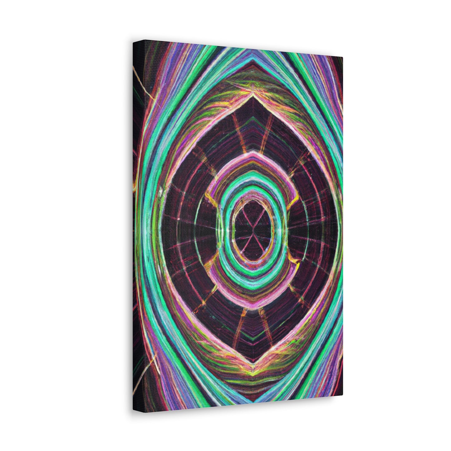 Electric Cosmic Confetti. Trippy Infinity Patterns Art Canvas