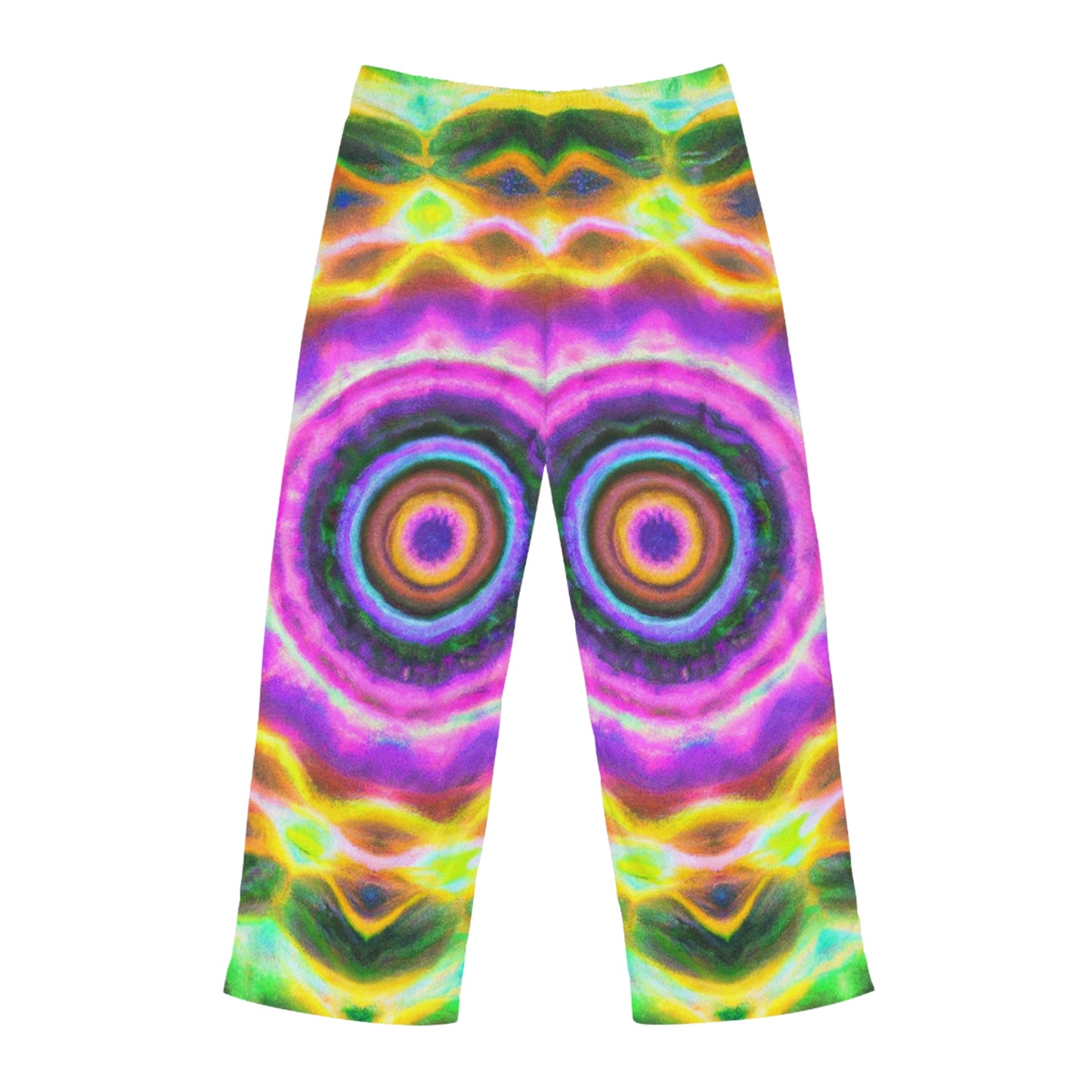 TDB Vivid Cosmic Chaos Circles. Trippy Infinity Patterns Mens Pajama Pants