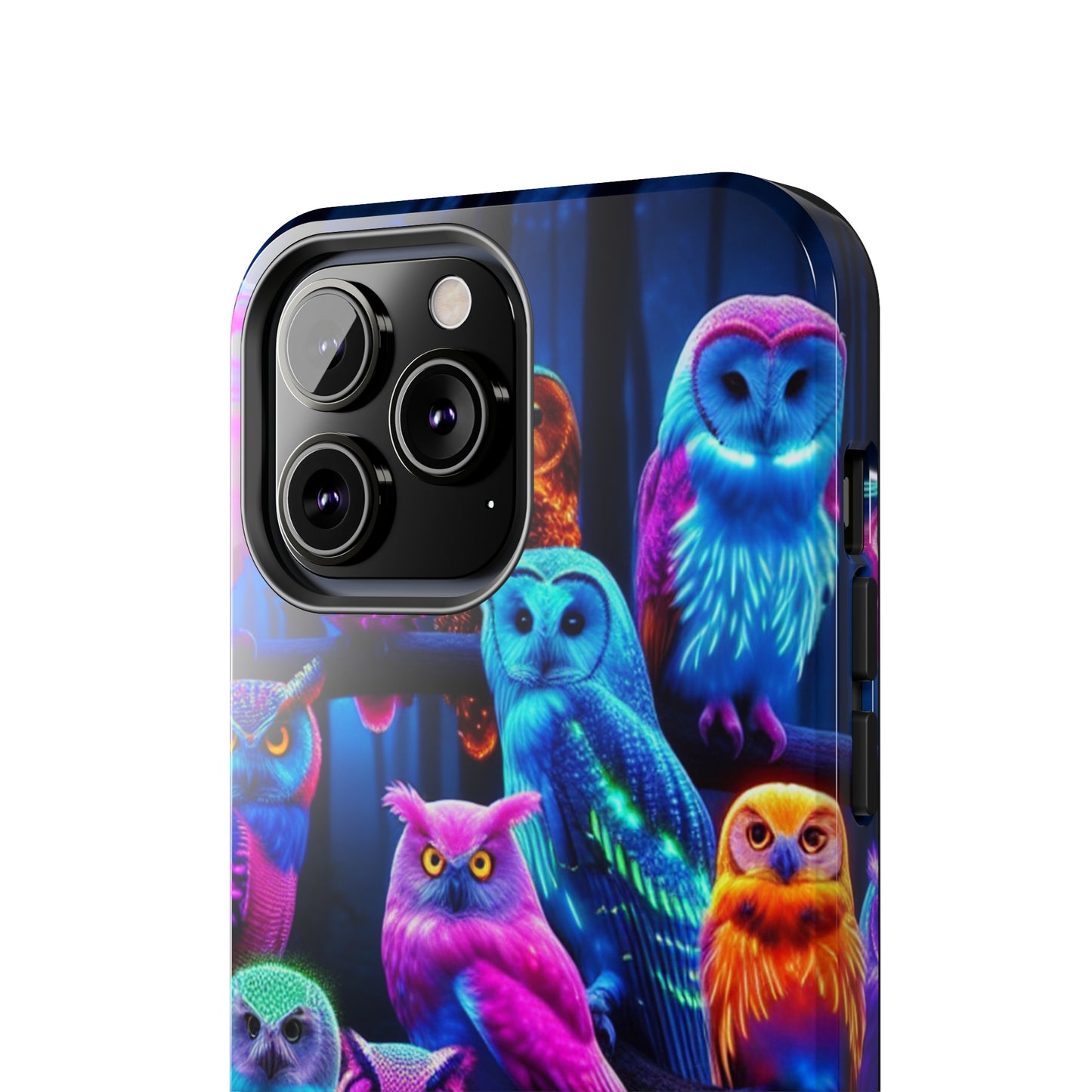 Neon Party of Owls NEON Owls Phone Case Iphone 7 8 9 10 11 12 13 14 Pro Max Mini Plus XR XS SE