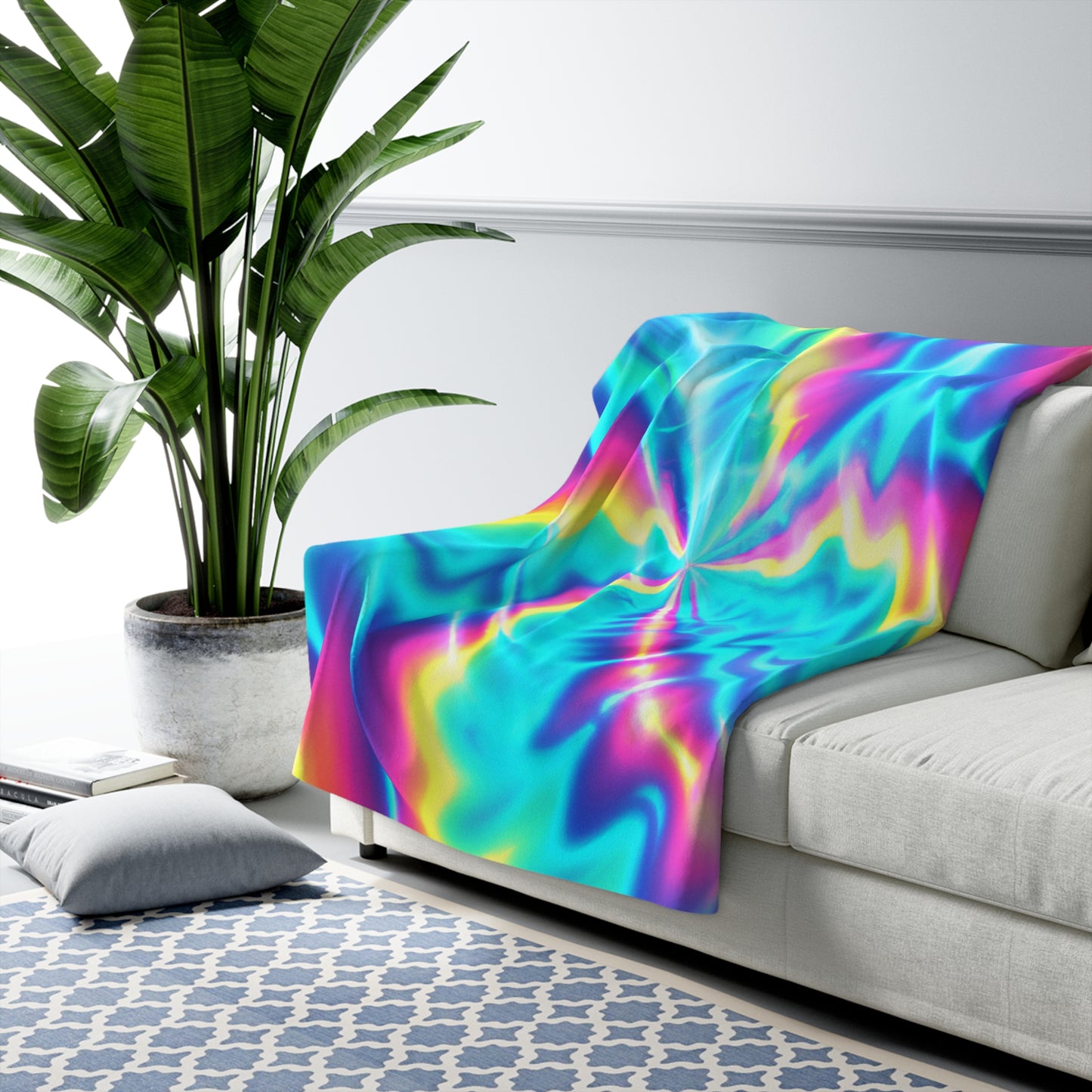Giulio da Firenze - Trippy Infinity Patterns Sherpa Blanket