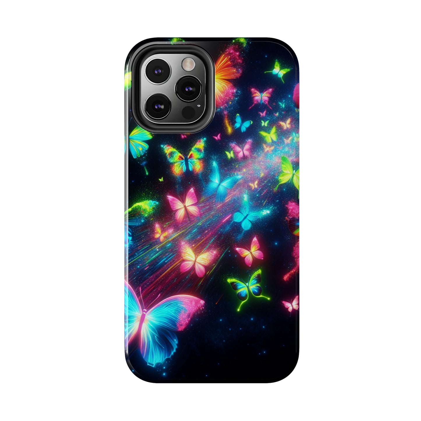 "Neon Swarm Splendour" NEON Butterflies Tough Phone Case