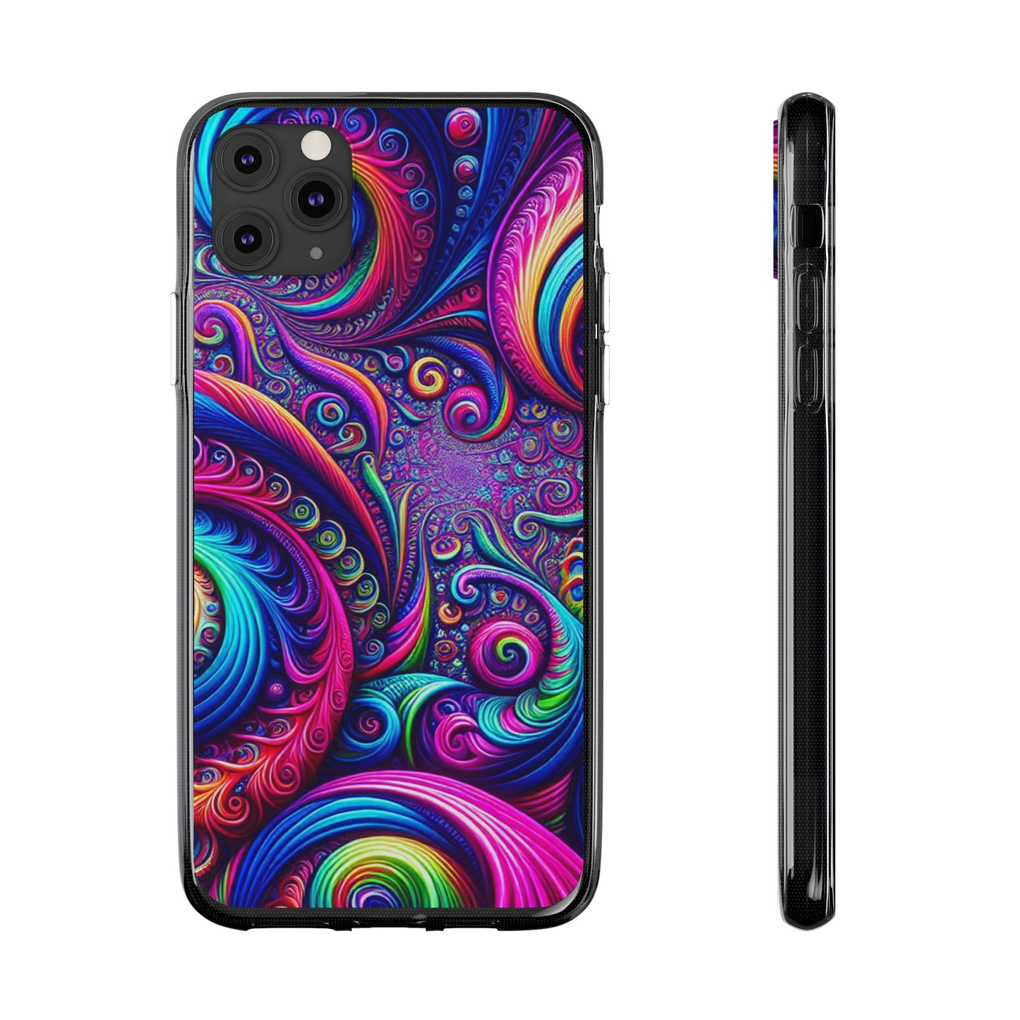 "VibranTrip Neonfinity" Infinity Patterns Art Polycarbonate Phone Case