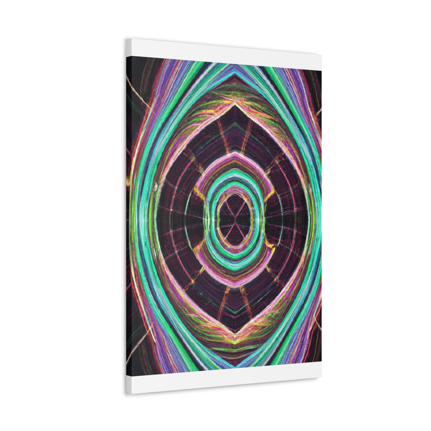Electric Cosmic Confetti. Trippy Infinity Patterns Art Canvas
