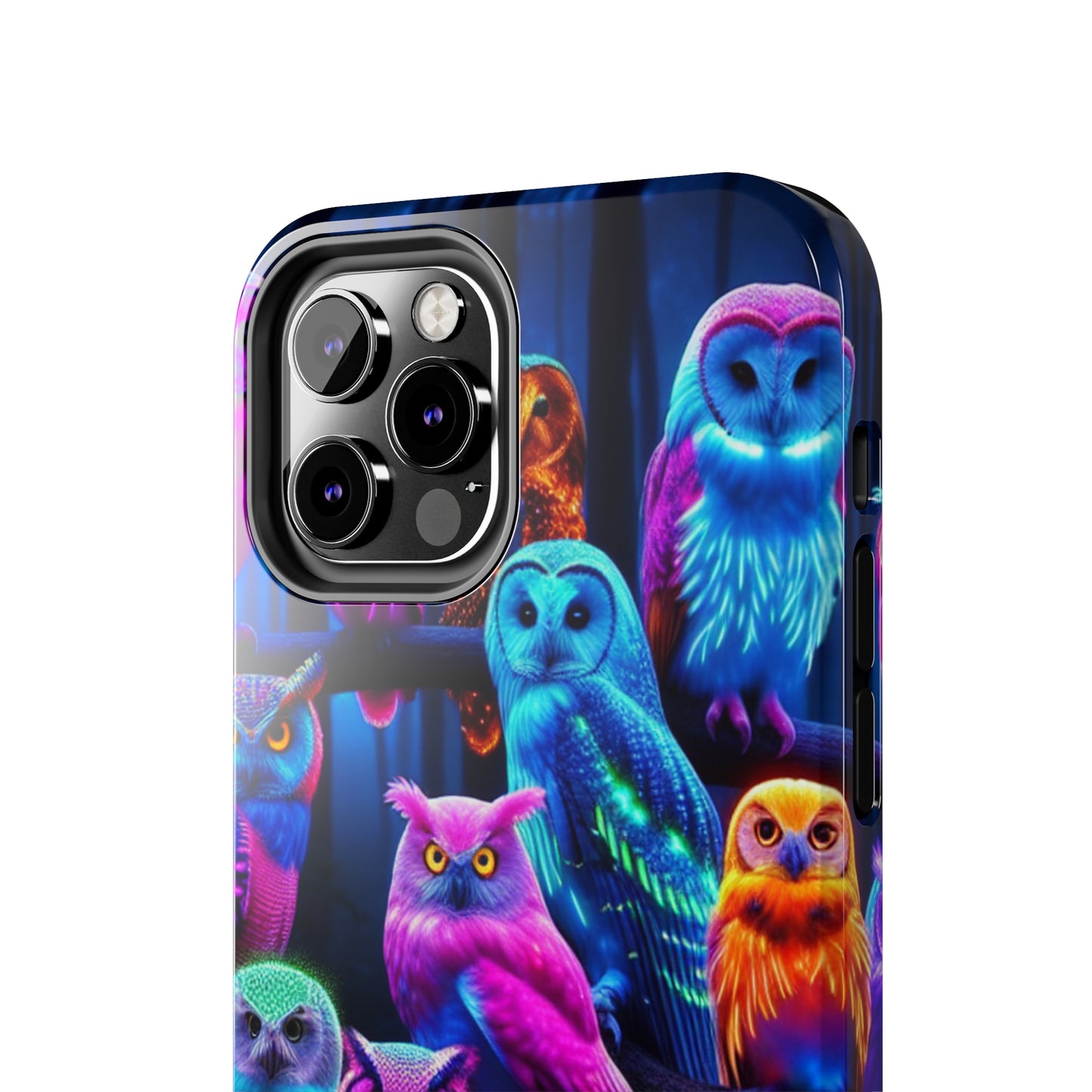 Neon Party of Owls NEON Owls Phone Case Iphone 7 8 9 10 11 12 13 14 Pro Max Mini Plus XR XS SE
