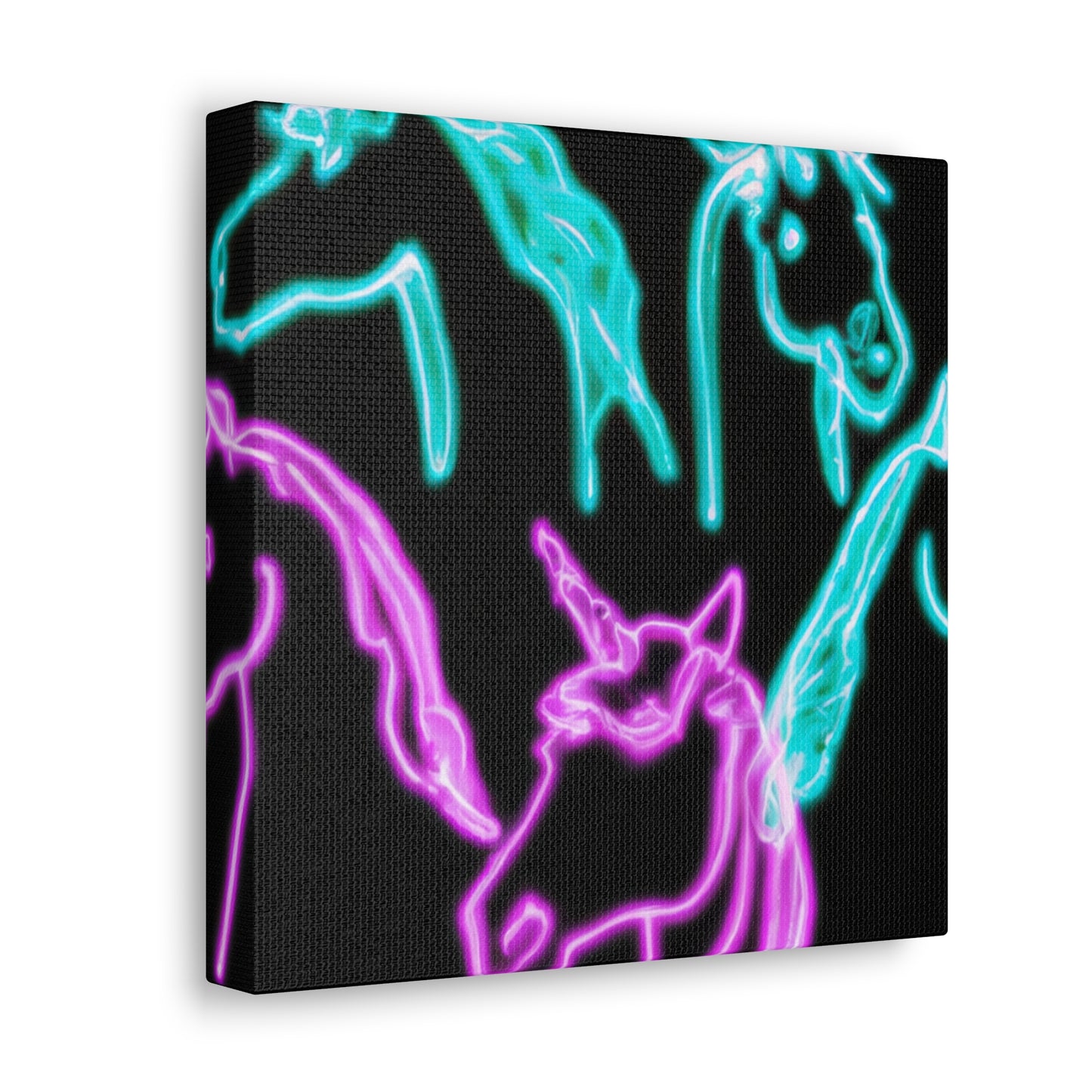 'Neon Unicorn Pod' NEON Unicorns Art Canvas
