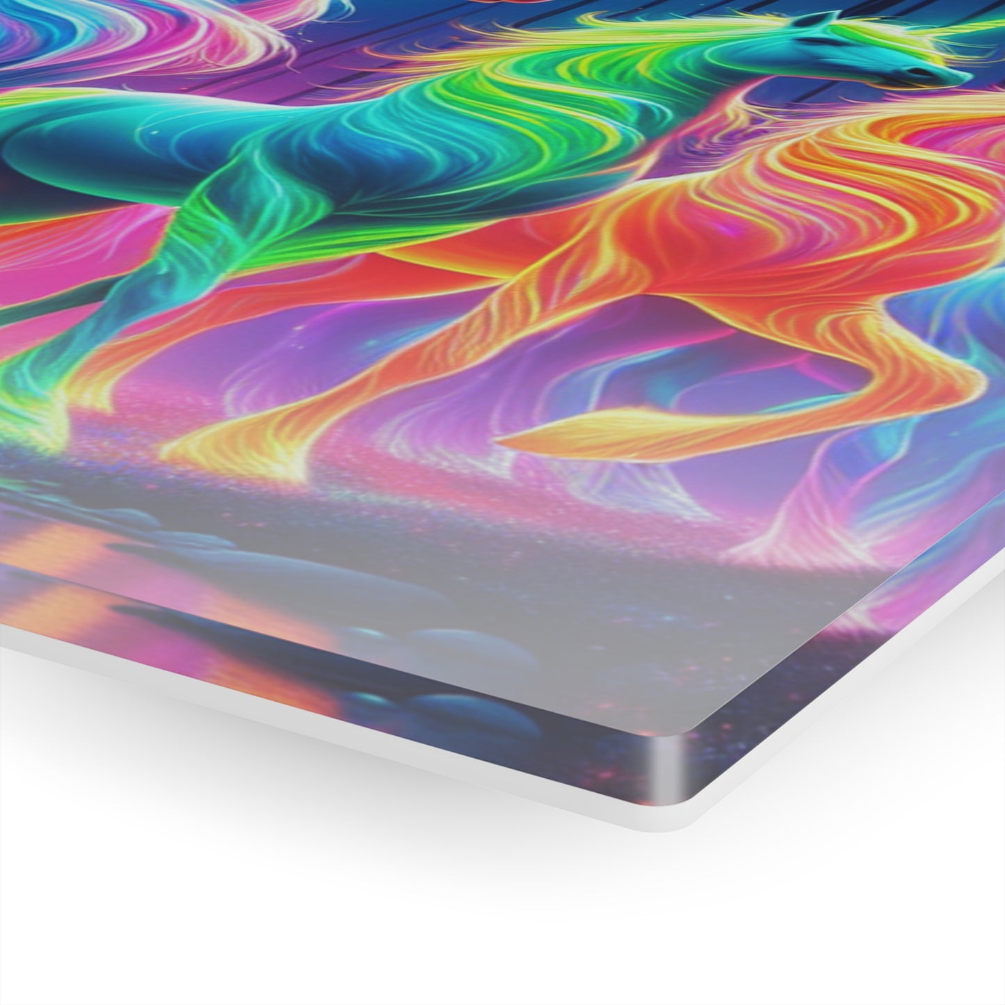Neon Mystical Unicorns NEON Unocrons Art 1/4" Glossy Acrylic Art