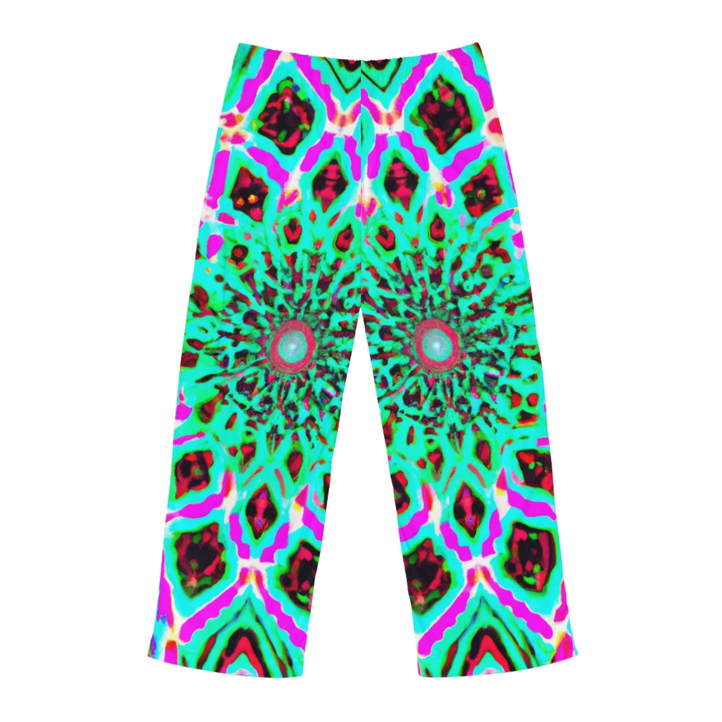 TDB Neon Infinity Vortex Trippy Infinity Patterns Mens Pajama Pants