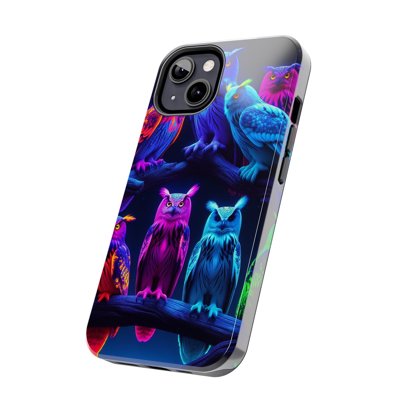 "Mystic Rally of the Neon Owls" NEON Owls Tough Phone Case