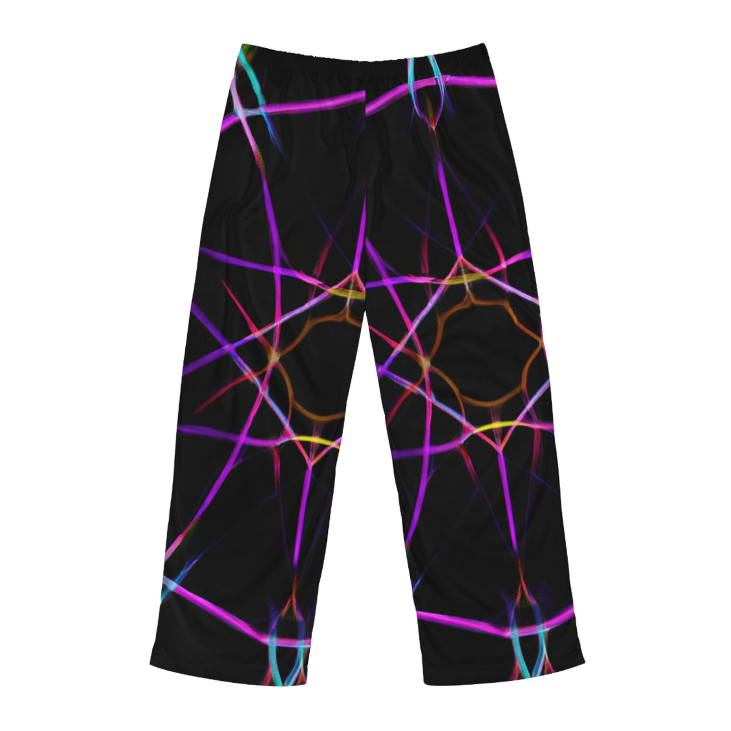 TDB 'Neon Infinity Oscillations' Trippy Infinity Patterns Mens Pajama Pants