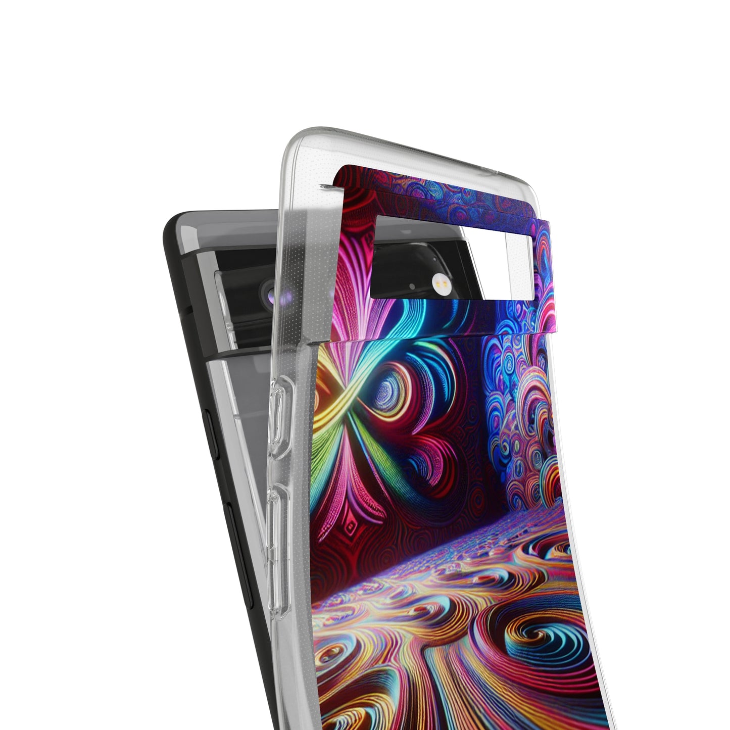 Vibin' Neon Infinity. Infinity Patterns Art Polycarbonate Phone Case