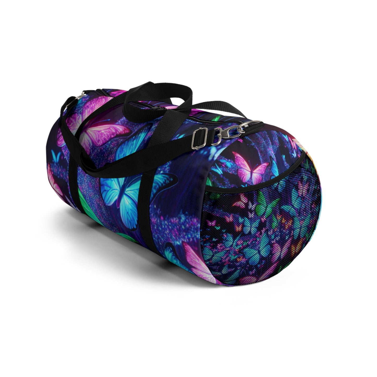 Neon Flight. - Neon Butterflies Duffle Bag