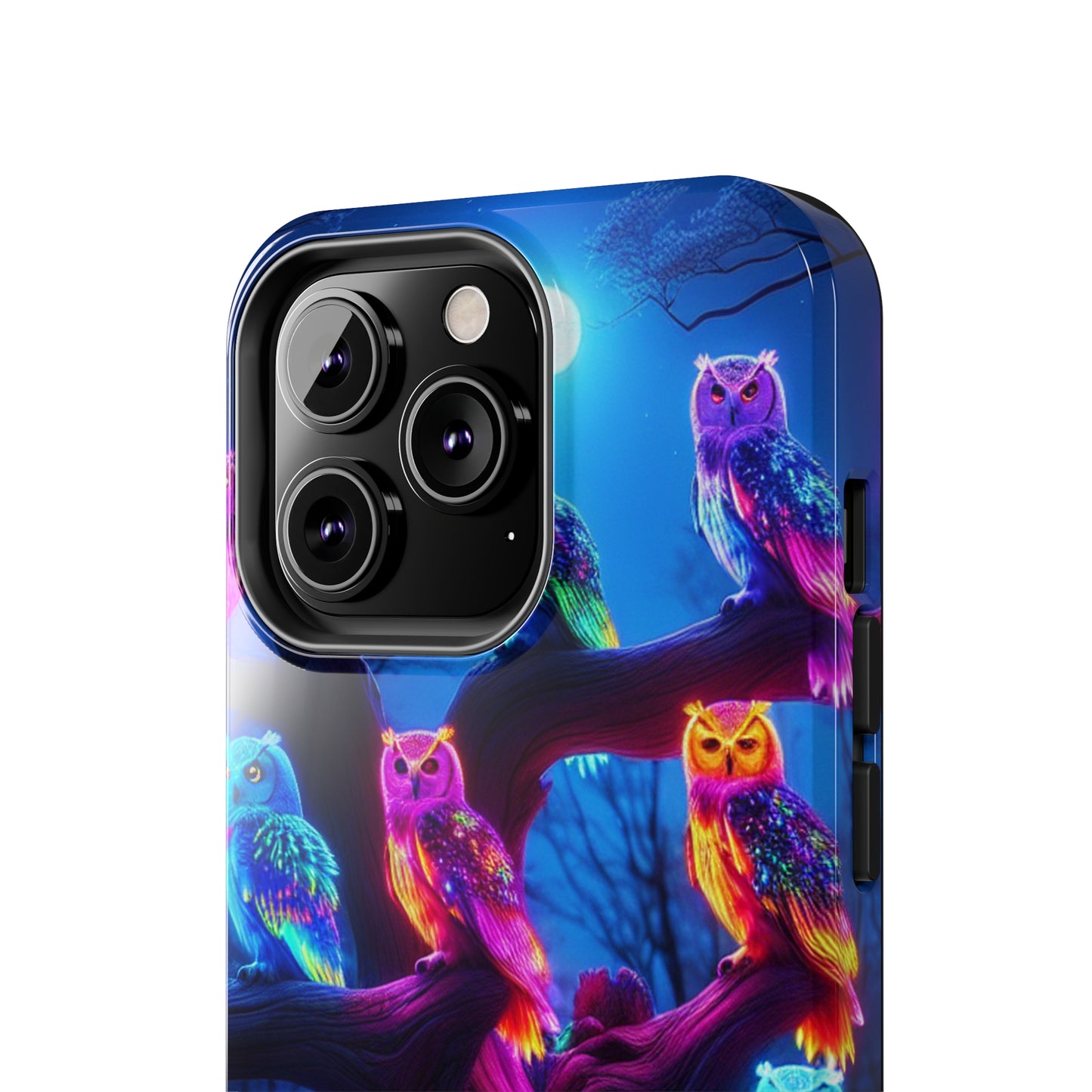 "Neon Nocturne" NEON Owls Tough Phone Case