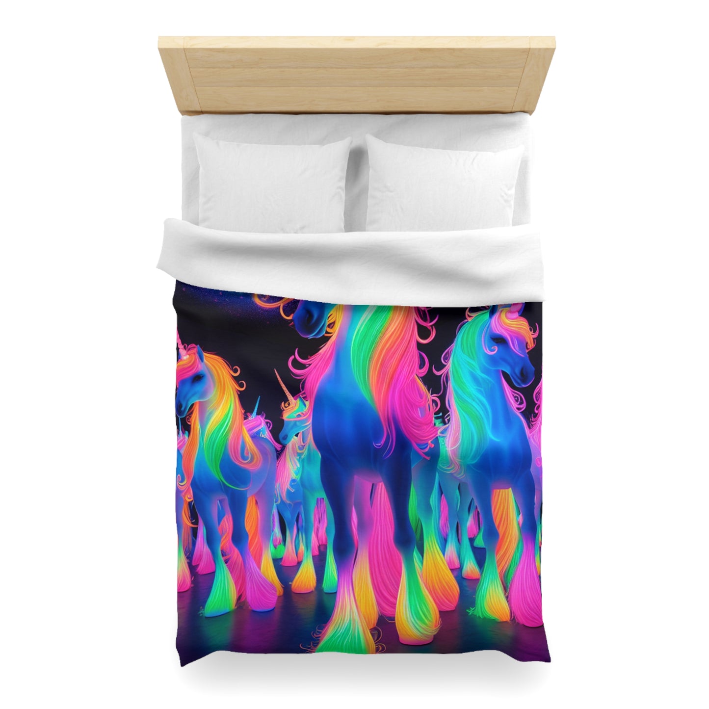 Andrea da Lucca - NEON Unicorns Microfiber Duvet Cover