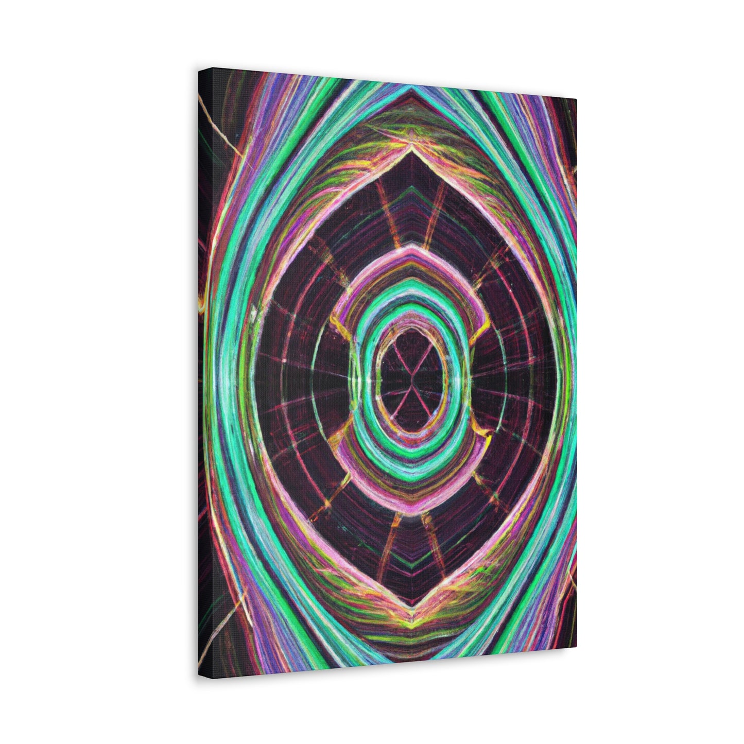 Electric Cosmic Confetti. Trippy Infinity Patterns Art Canvas