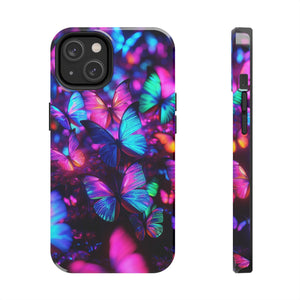 Neon Moth Flutter. NEON Butterflies Tough Phone Case