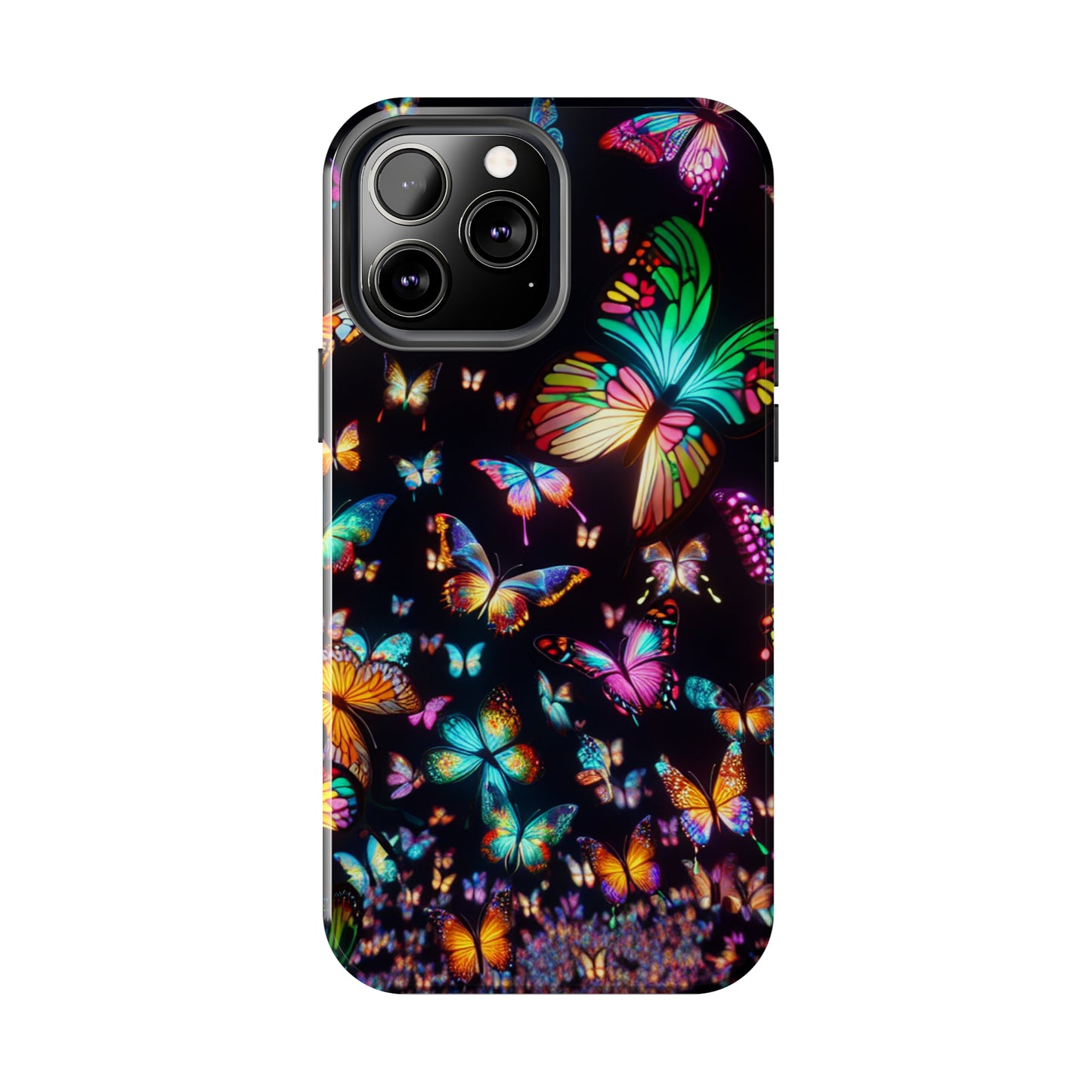 Neon Butterflies Dance NEON Butterflies Tough Phone Case Iphone 6 7 8 9 10 11 12 13 14 SE X XR XS Pro Max Mini Plus