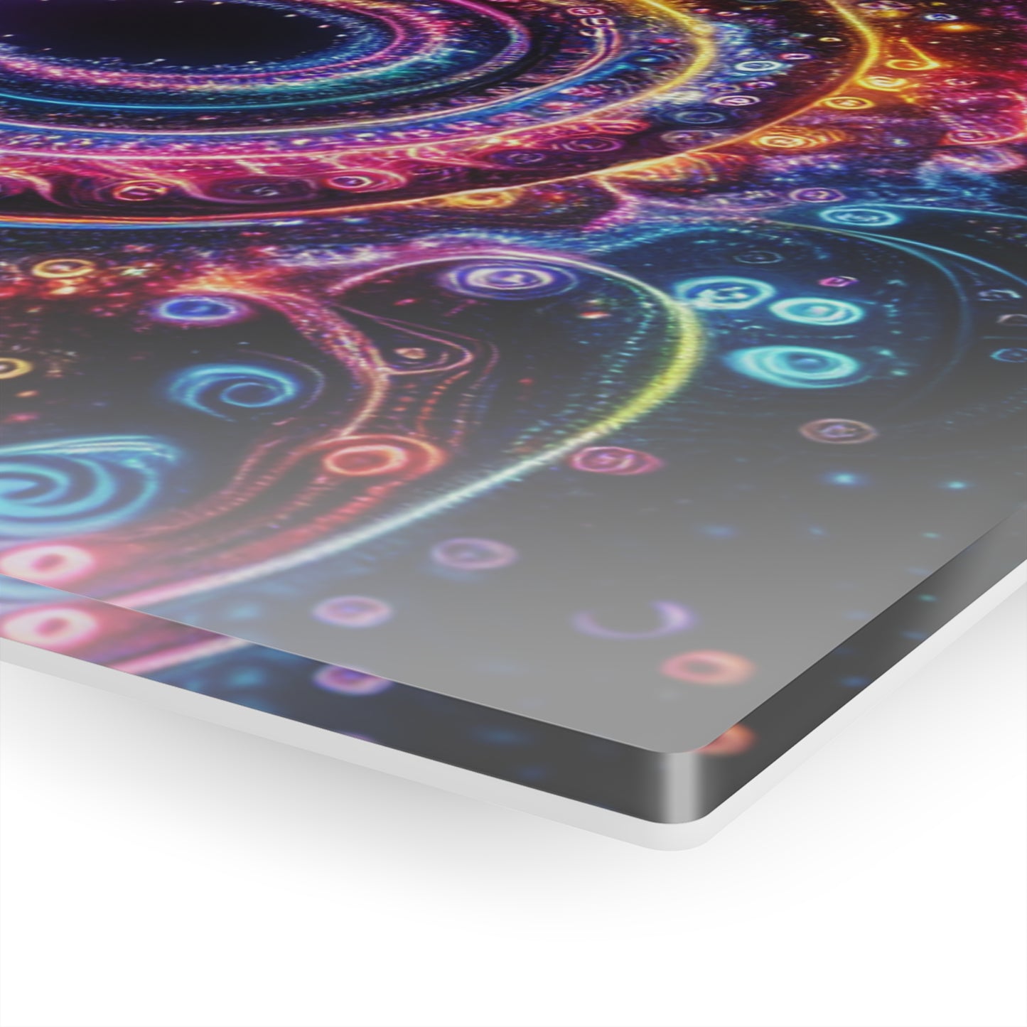 Galactic Luminosity Fractalization Trippy infity Pattern 1/4" Glossy Acrylic Art