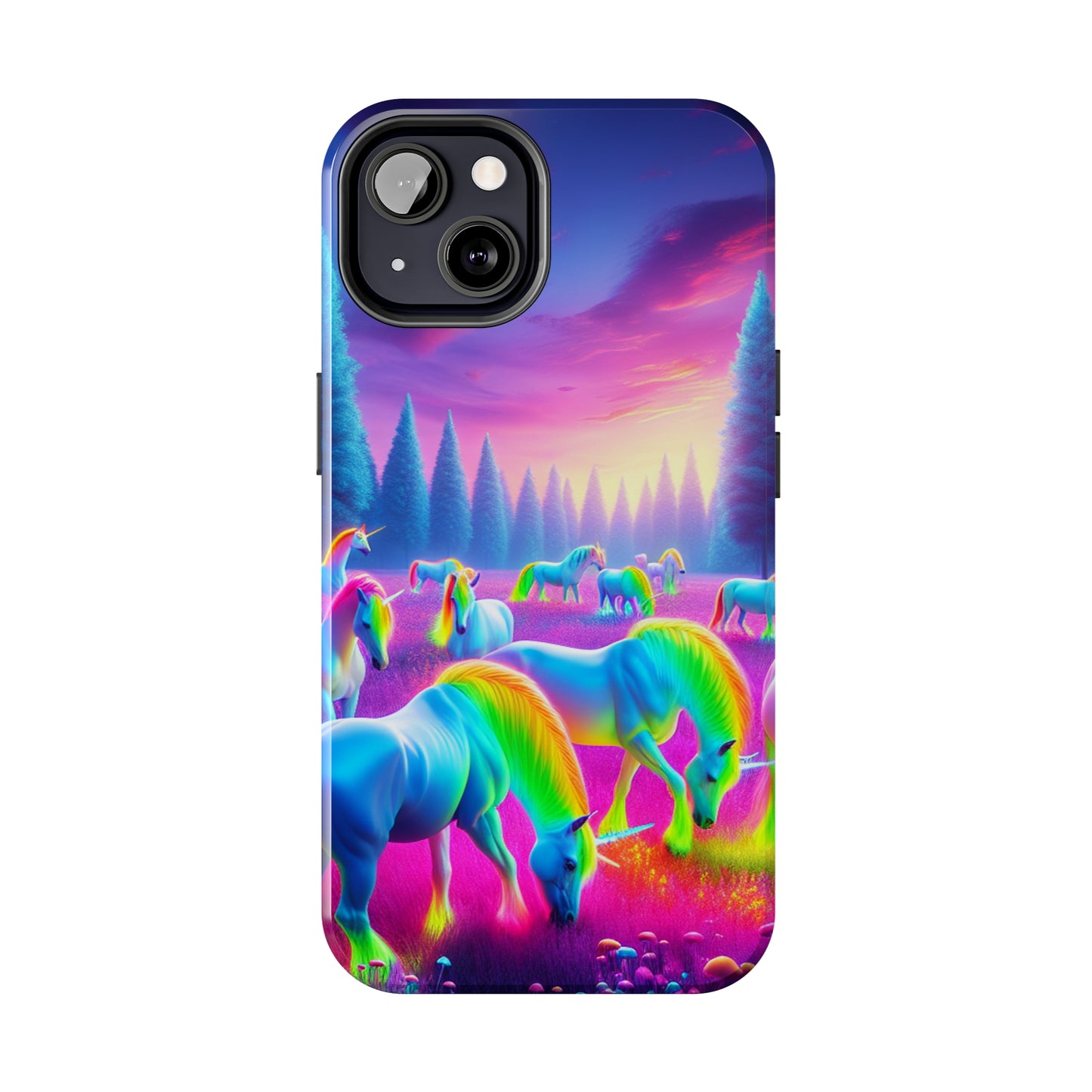 Neon Mystic Unicorns. NEON Unicorns Tough Phone Case
