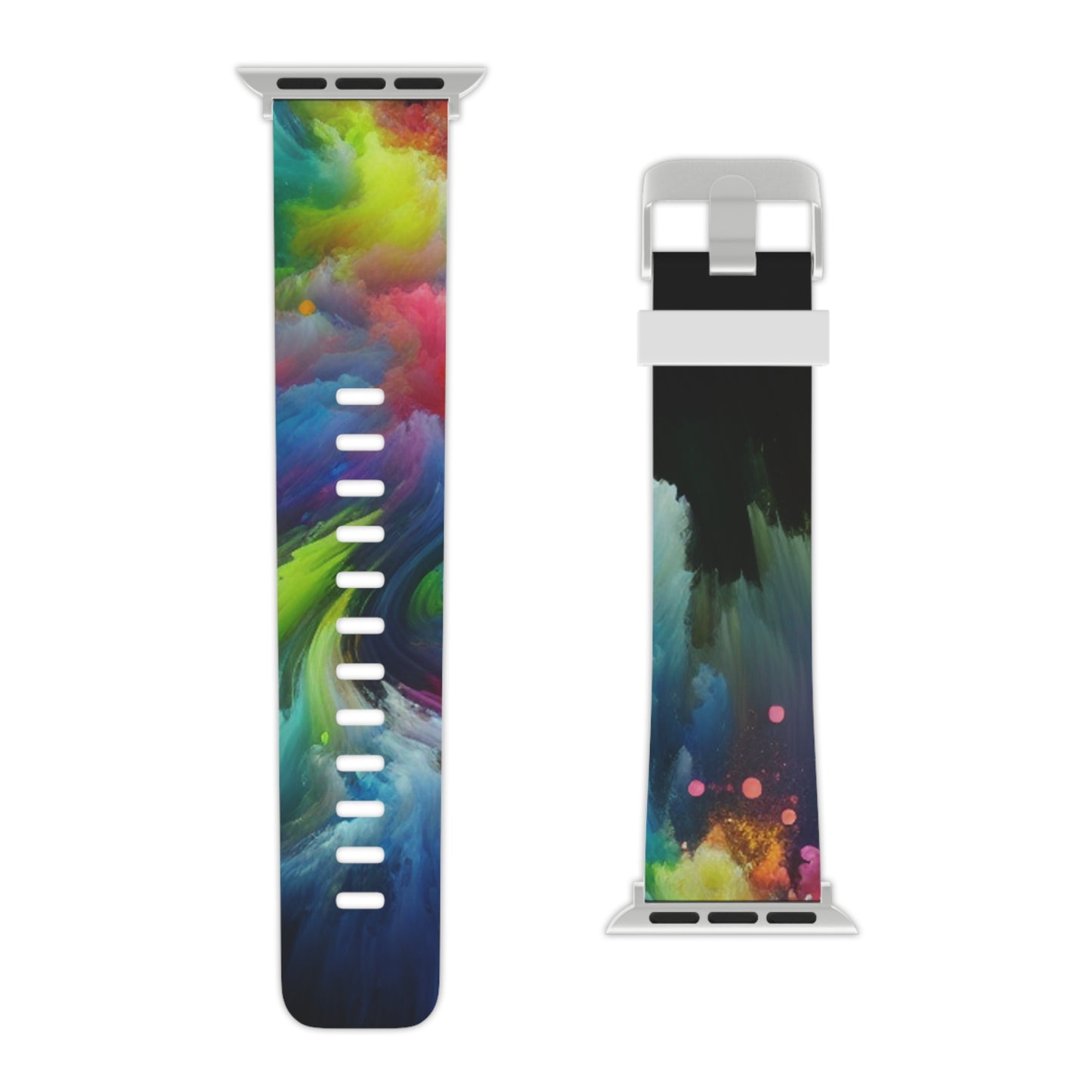 "Neon Flowscape" - Trippy Infinity Patterns Iwatch Band