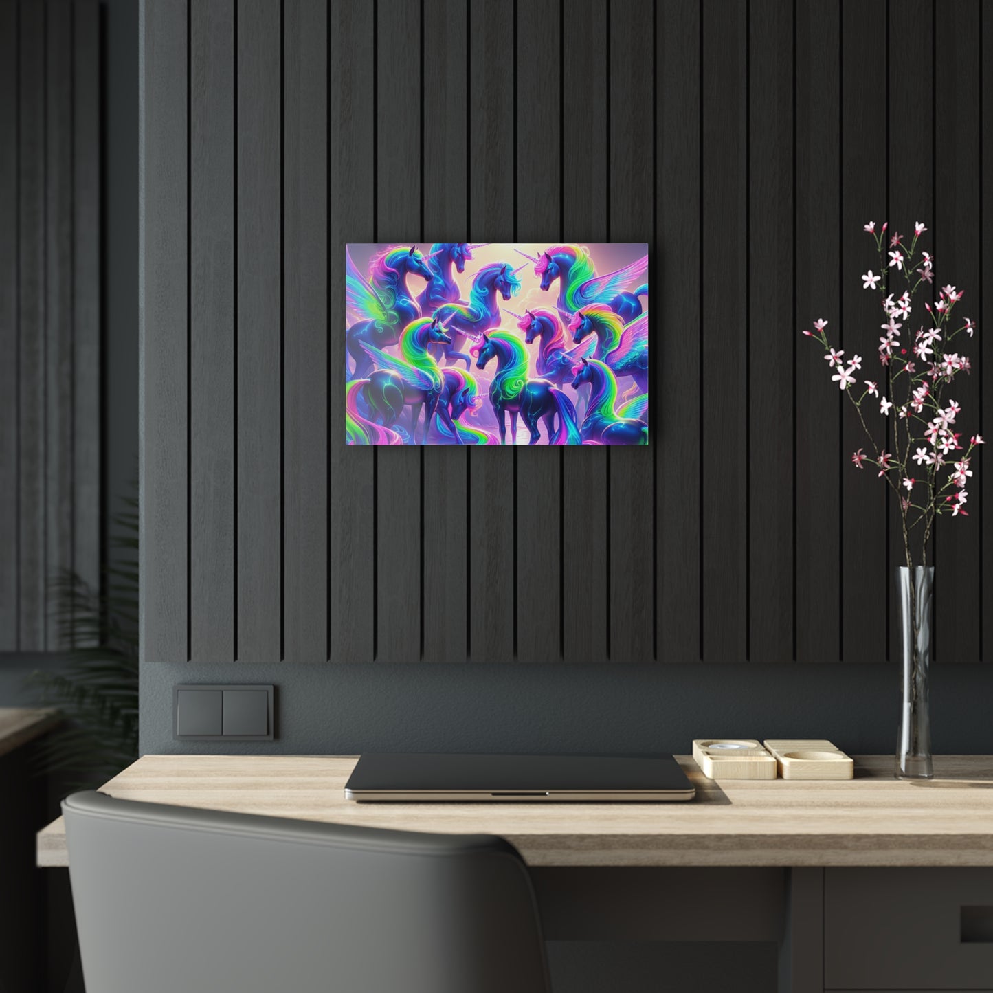 Neon Unicorns Dreamscape NEON Unocrons Art 1/4" Glossy Acrylic Art