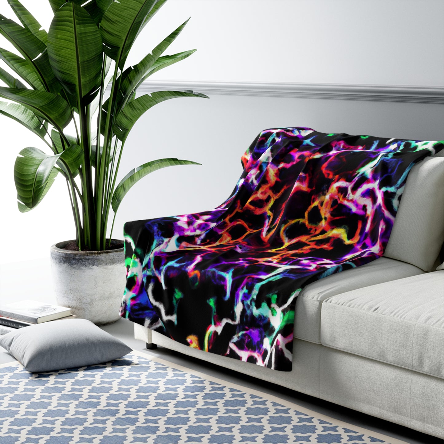 Hans van der Meer - Trippy Infinity Patterns Sherpa Blanket