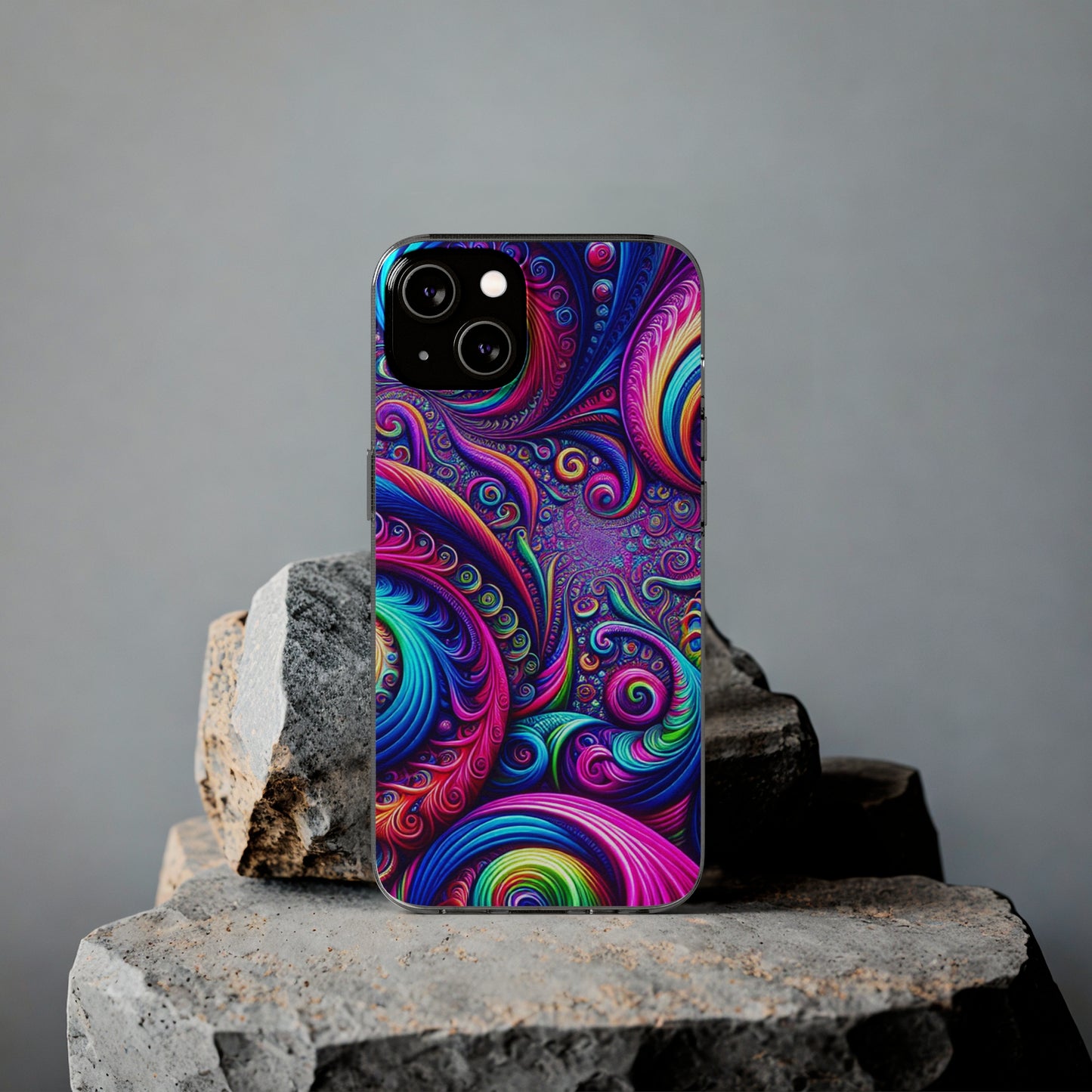 "VibranTrip Neonfinity" Infinity Patterns Art Polycarbonate Phone Case