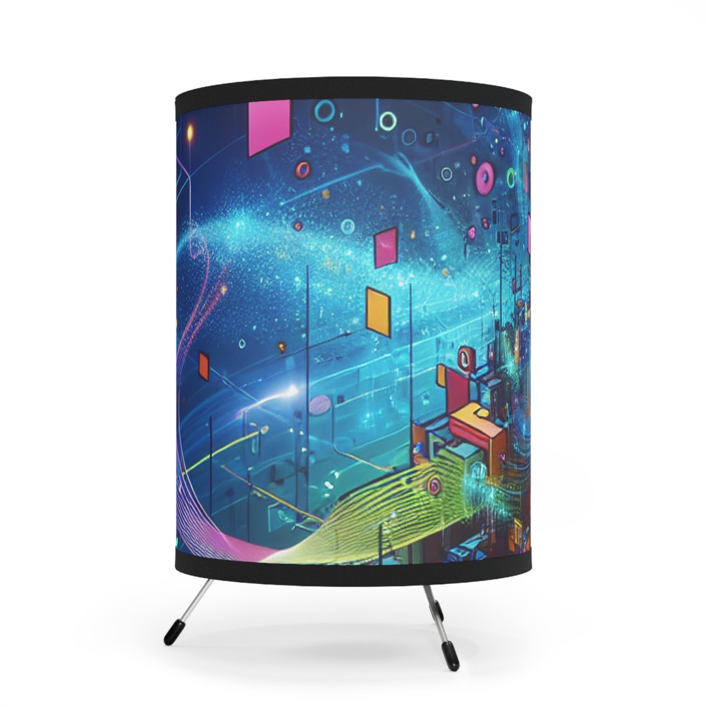 Giovanni da San remo - Trippy Infity Patterns Art Tripod Lamp