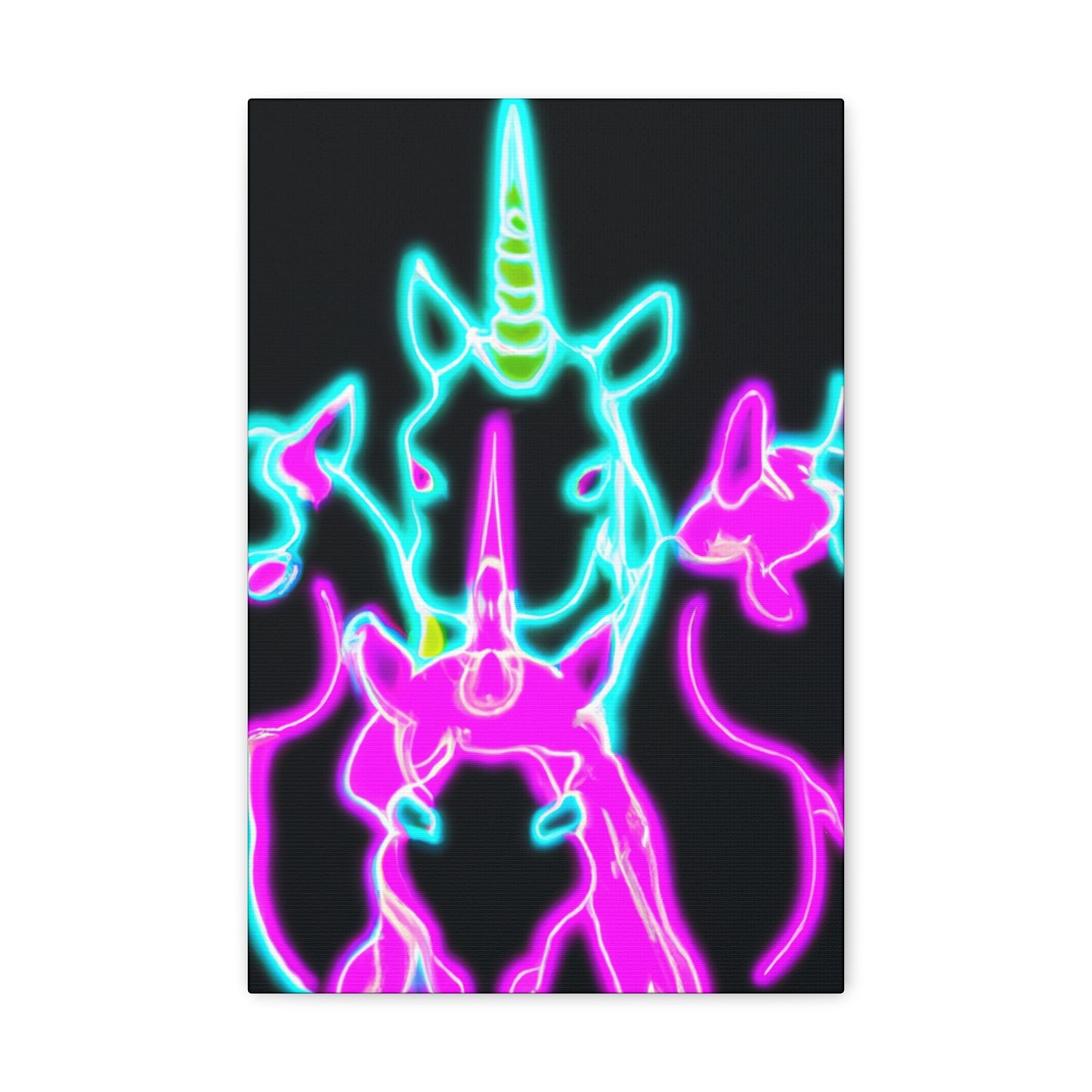 Neon Unicorns Galore! NEON Unicorns Art Canvas