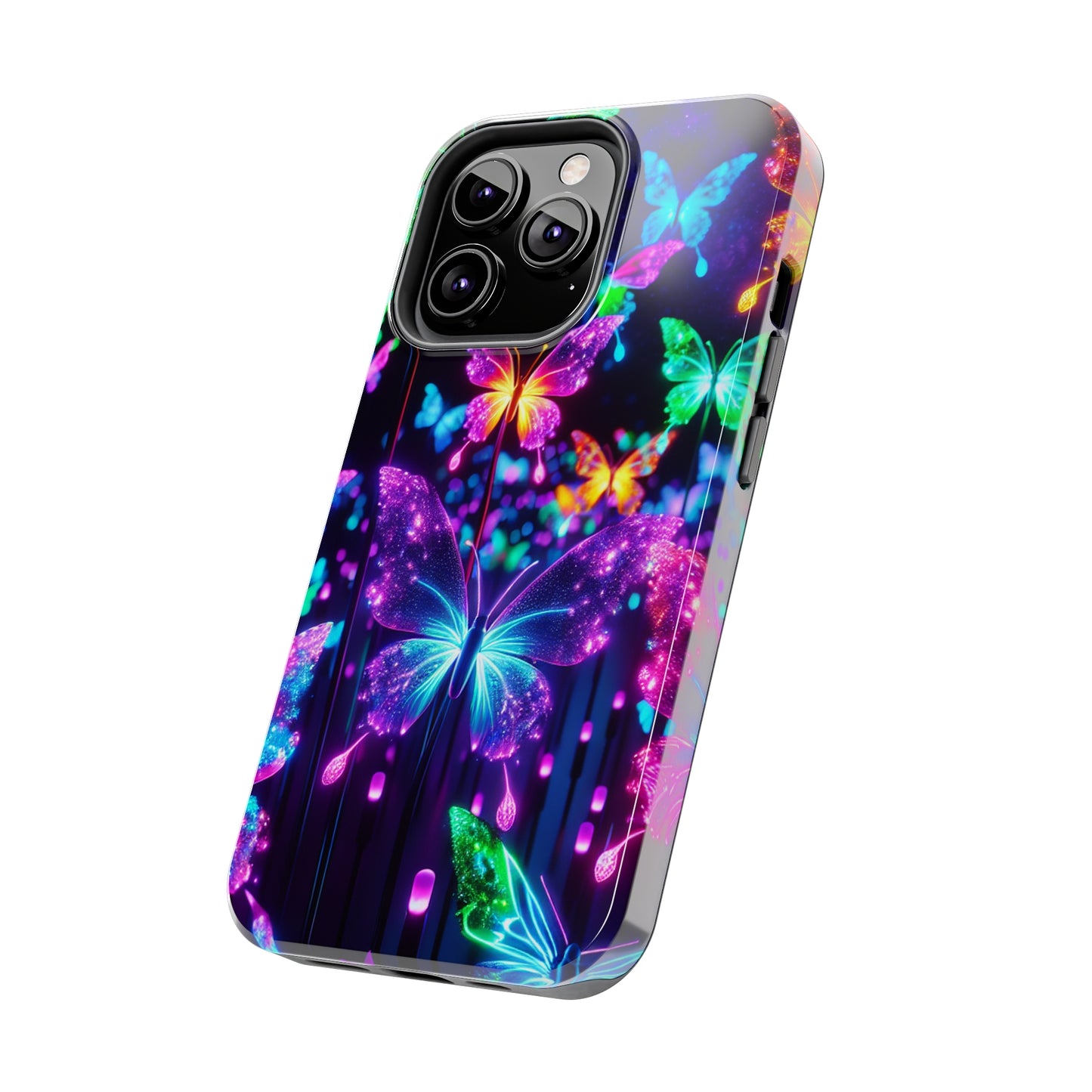 "Vibrance in Flight" NEON Butterflies Tough Phone Case