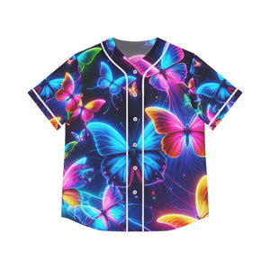 "Galaxy of Neon Butterflies" Neon Butterflies Womans Jersey