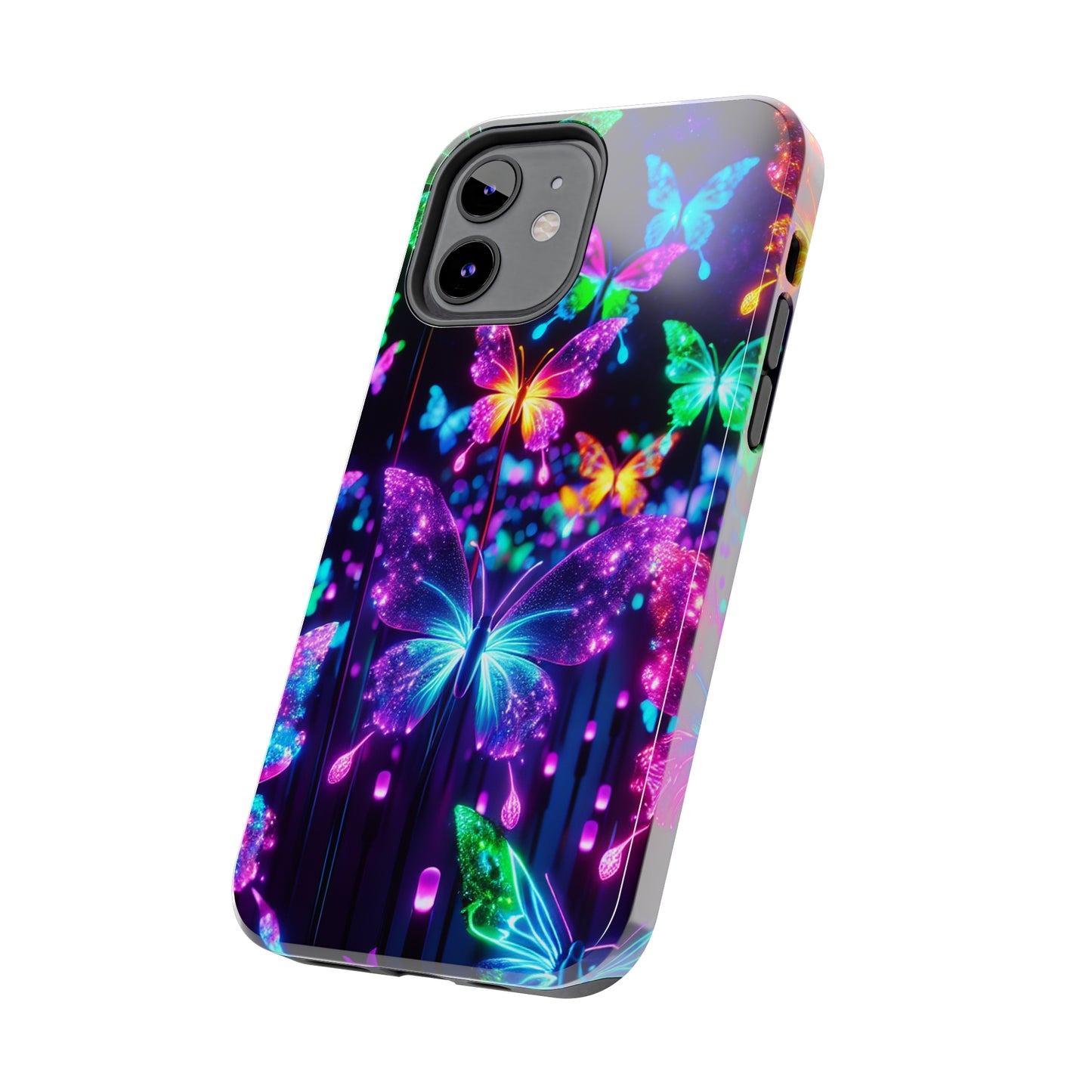 "Vibrance in Flight" NEON Butterflies Tough Phone Case