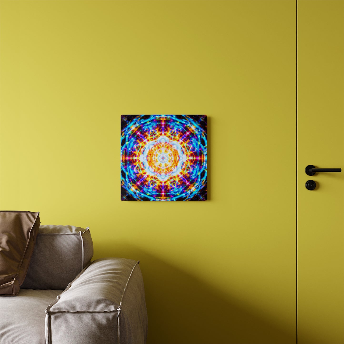 Infinity Groove Prismatic Explosion. Trippy Infinity Patterns Acrylic Art Panel