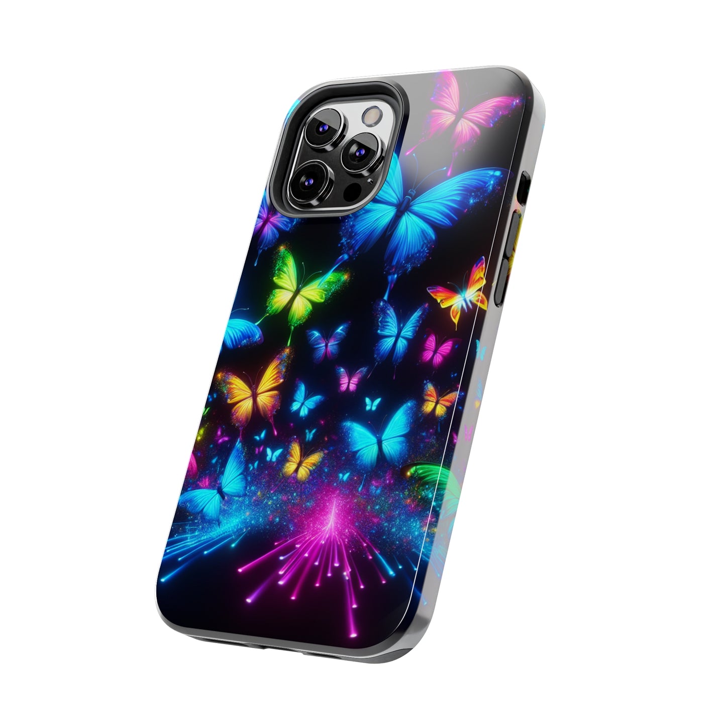"Electric Flutterby Glow" NEON Butterflies Tough Phone Case