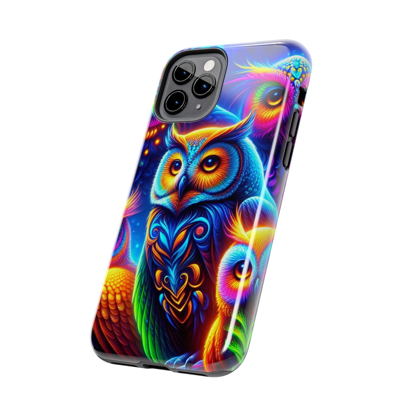 Neon Night Owls. NEON Owls Tough Phone Case