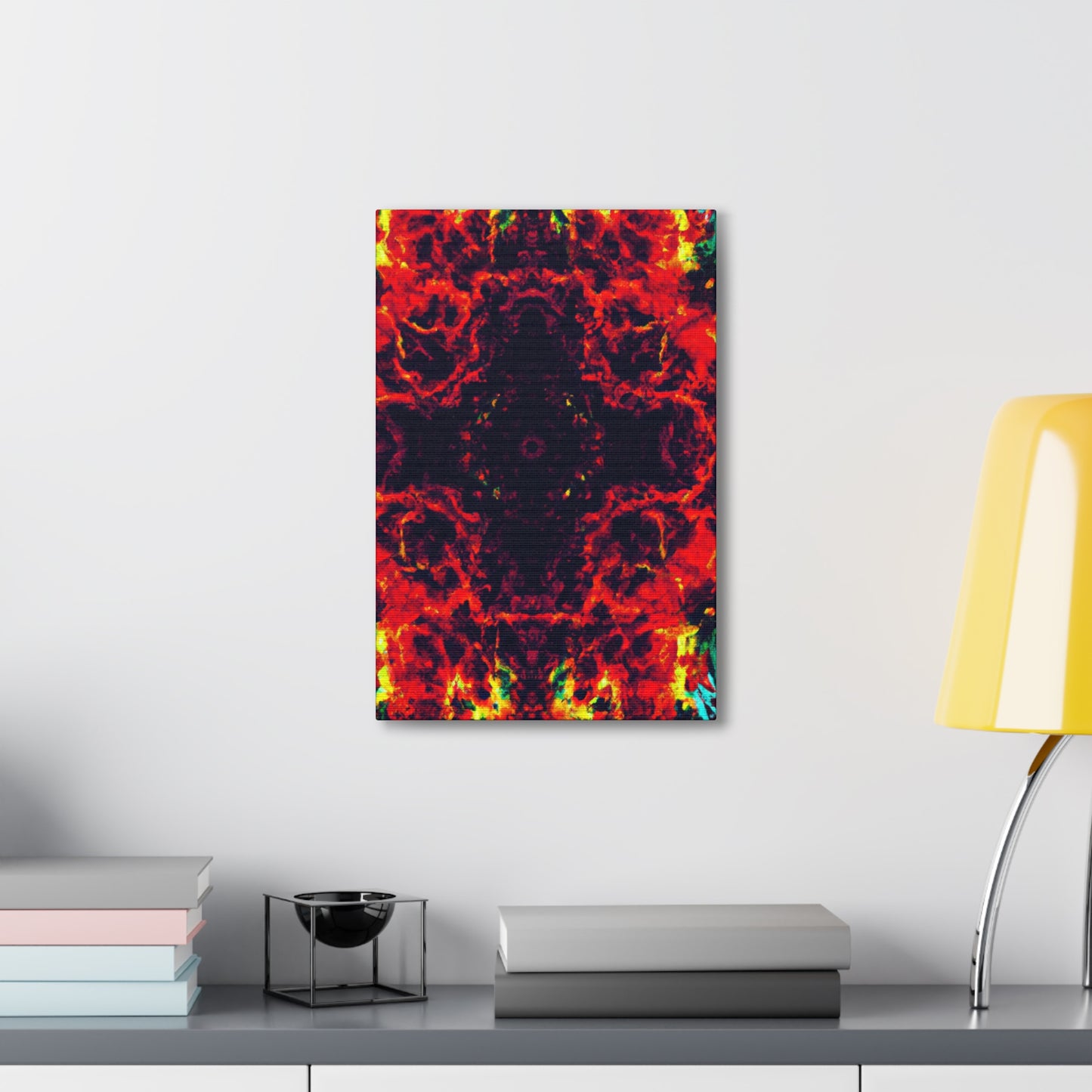 Phantasmal Neon Infinity Groove. Trippy Infinity Patterns Art Canvas