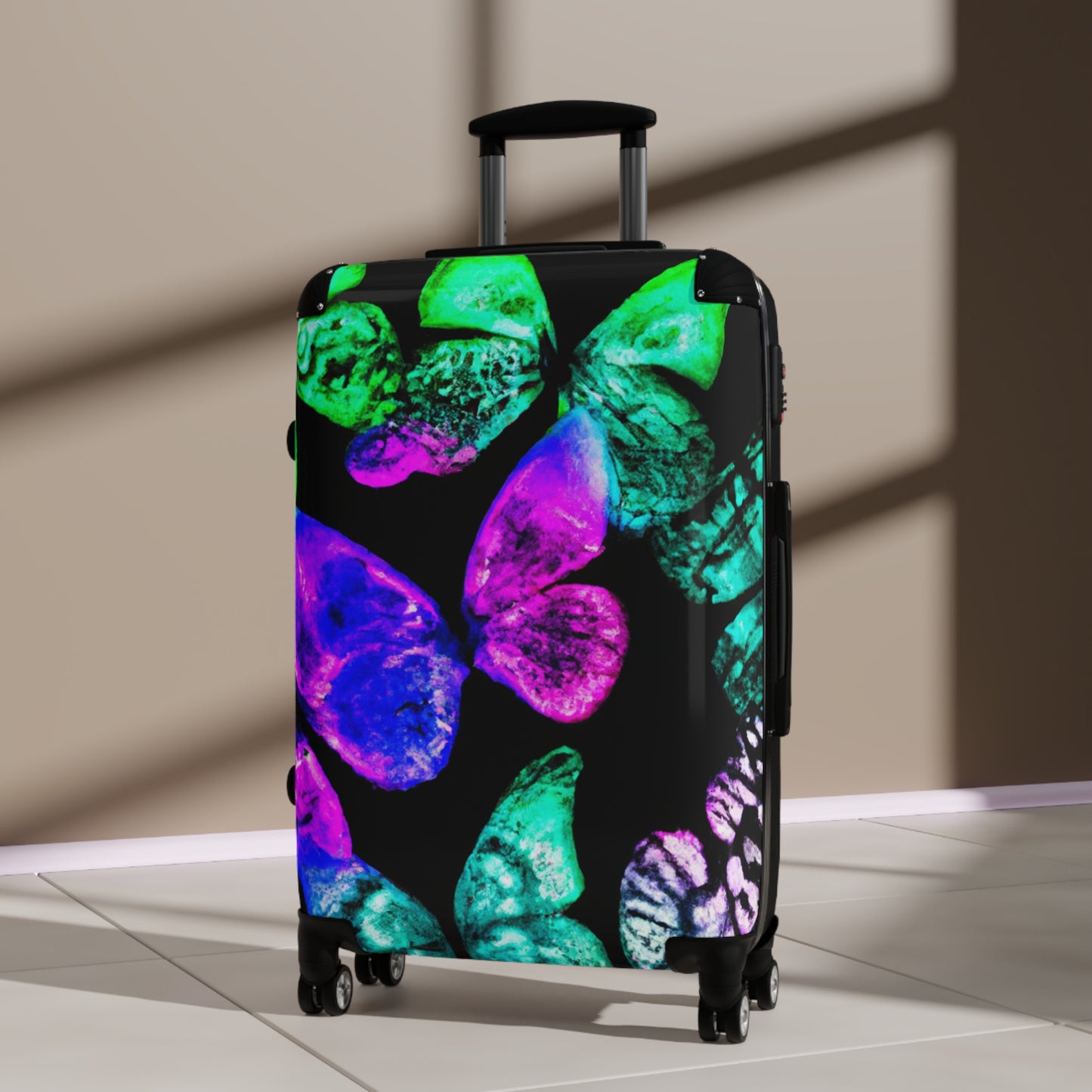 "Neon Faberge of Butterflies" - Neon Butterflies Suitcase